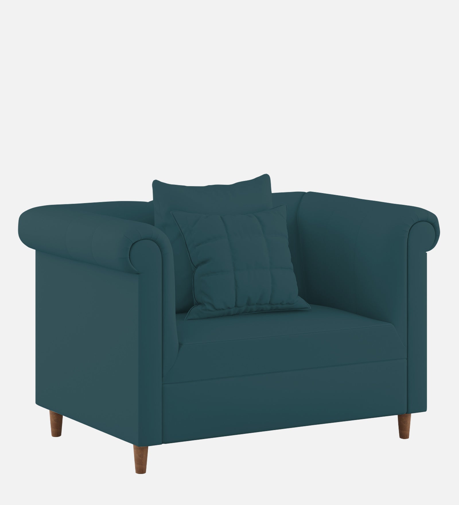 Rubi Velvet 1 Seater Sofa In Arabian Green Colour - Febonic Living