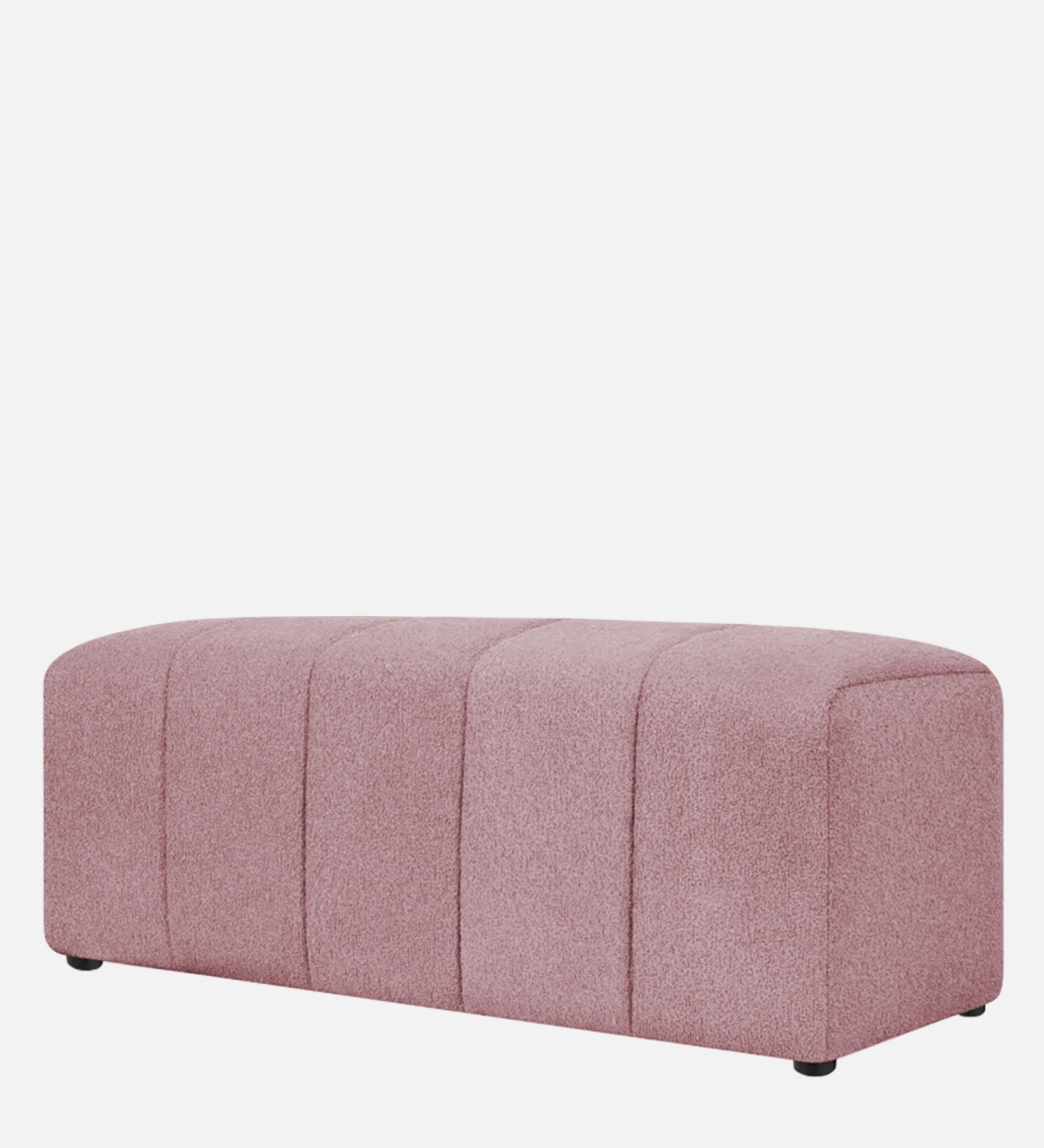 Rexi Boucle Fabric Bench In Basi Pinc Colour - Febonic Living