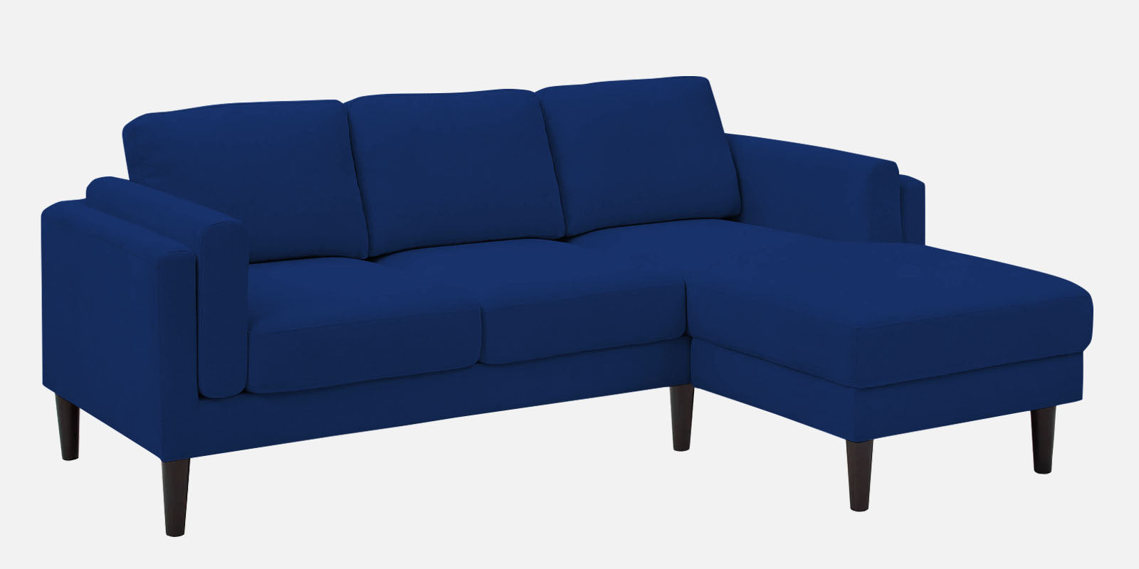 Creata Fabric LHS Sectional Sofa (2+Lounger) in Royal Blue Colour by Febonic
