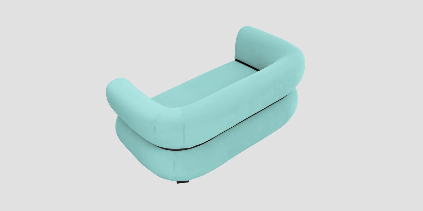 Kula Velvet 2 Seater Sofa In Barmunda Aqua Colour - Febonic Living