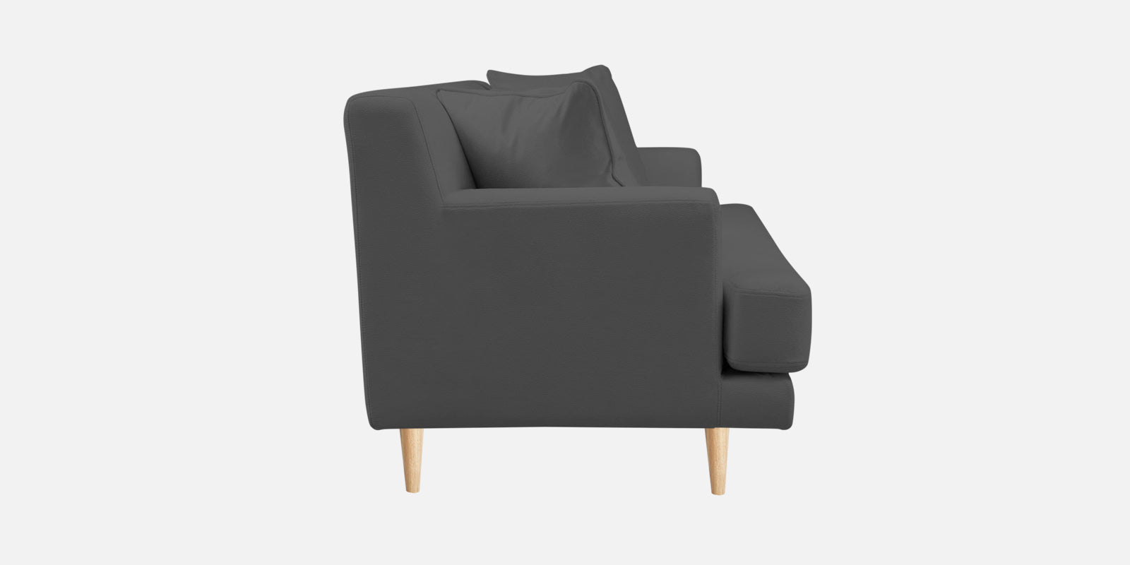 Woody Fabric 2 Seater Sofa In Pure Grey Colour - Febonic Living