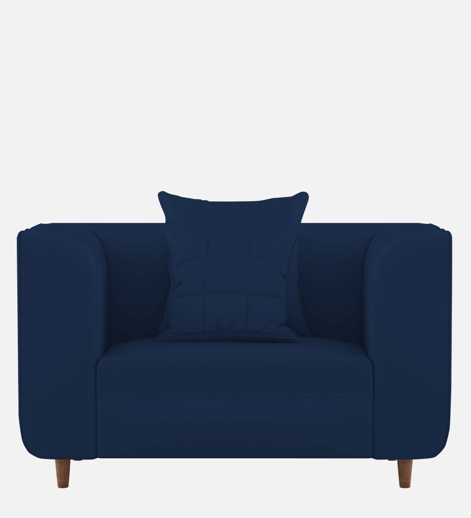 Sumo Velvet 1 Seater Sofa In Imperial Blue Colour - Febonic Living
