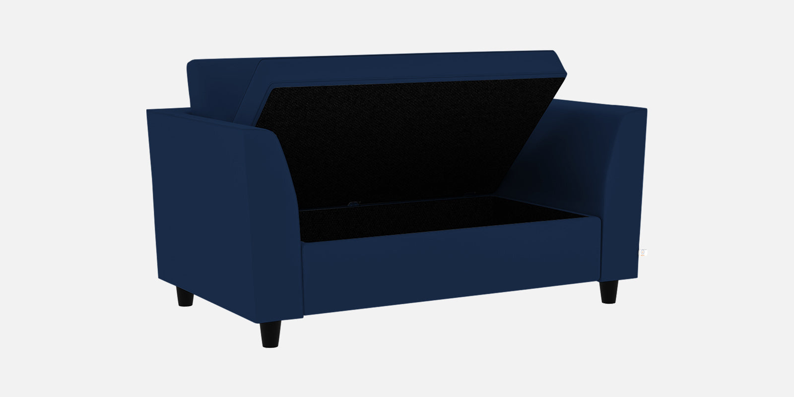 Bristo Velvet 2 Seater Sofa In Imperial Blue Colour With Storage - Febonic Living