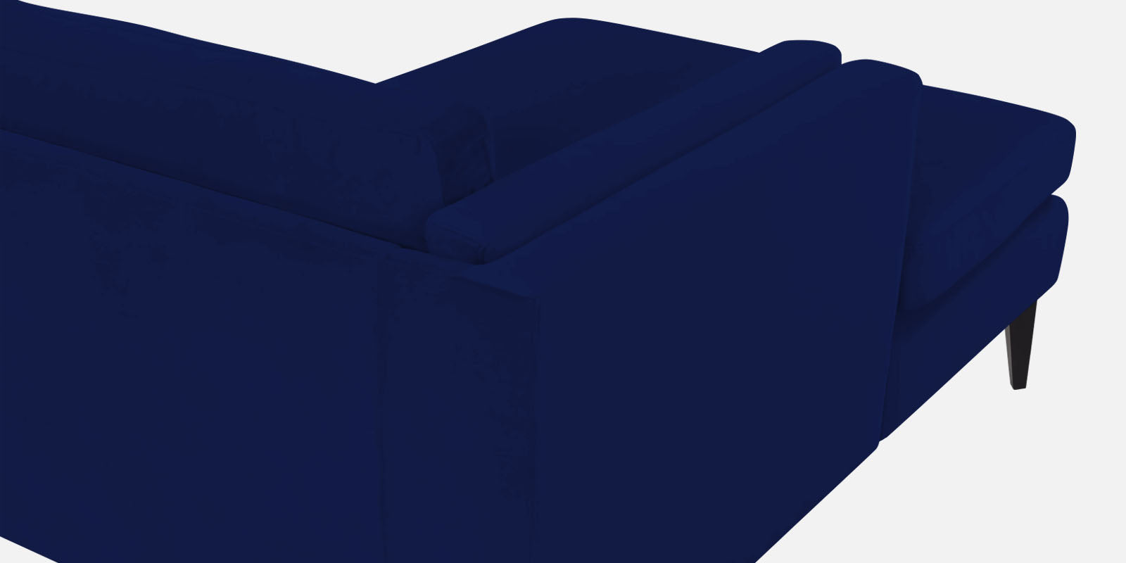 Jasper Velvet LHS Sectional Sofa (3+Lounger) In Dark Blue Colour - Febonic Living