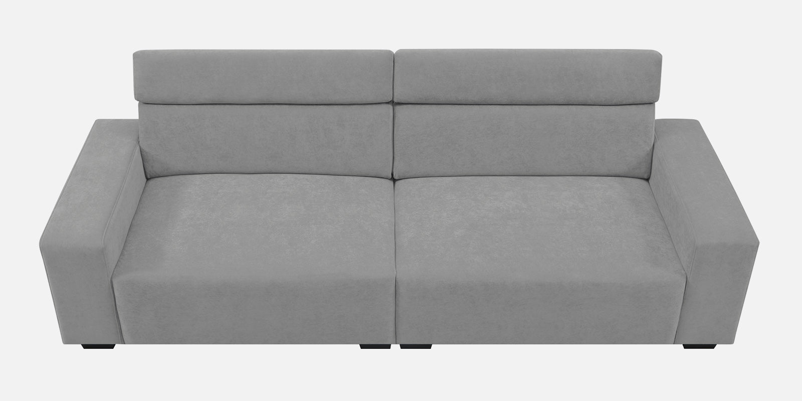 Hiro Fabric 3 Seater Sofa In Smoke Grey Colour - Febonic Living