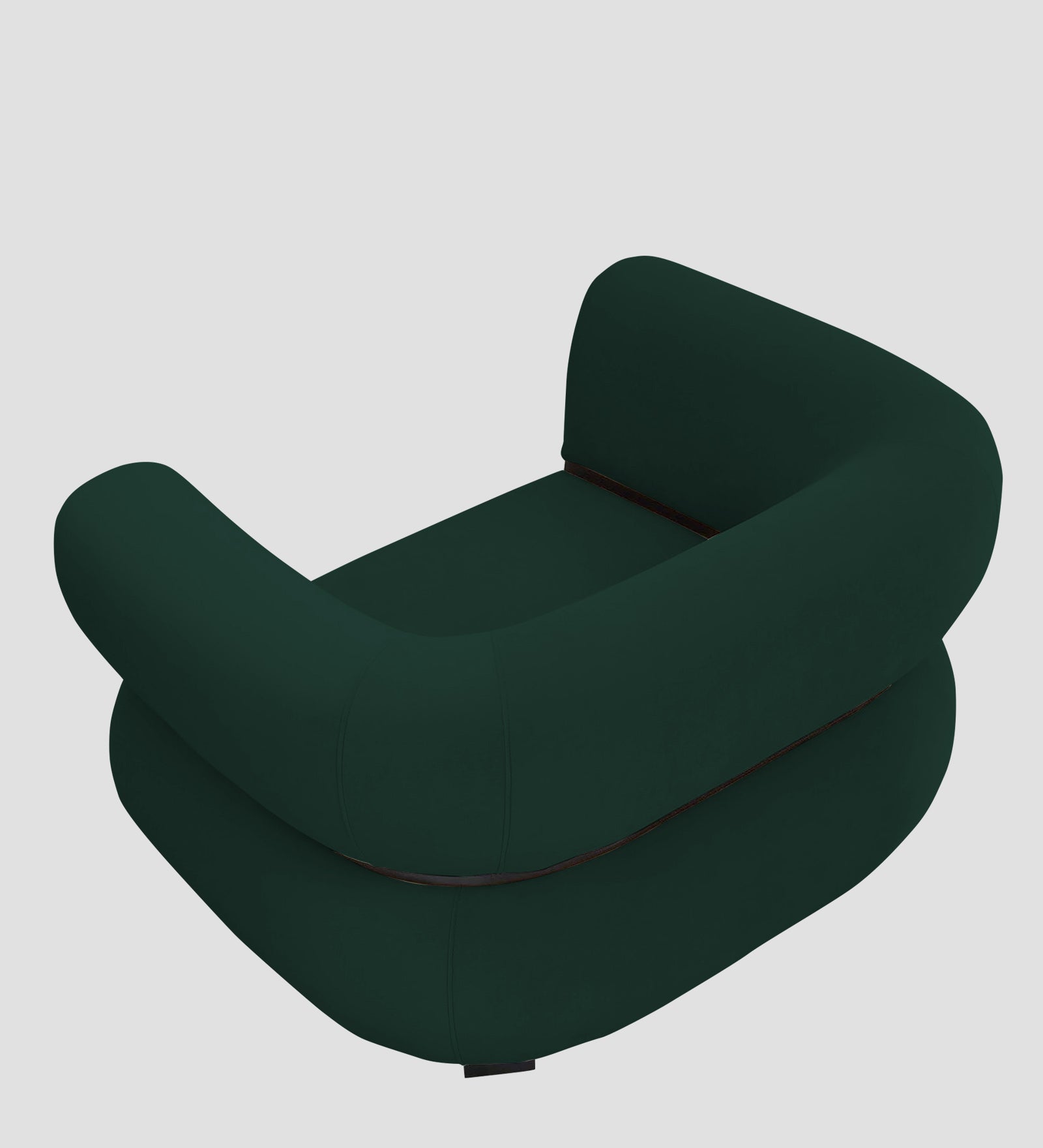 Kula Velvet 1 Seater Sofa In Forest Green Colour - Febonic Living