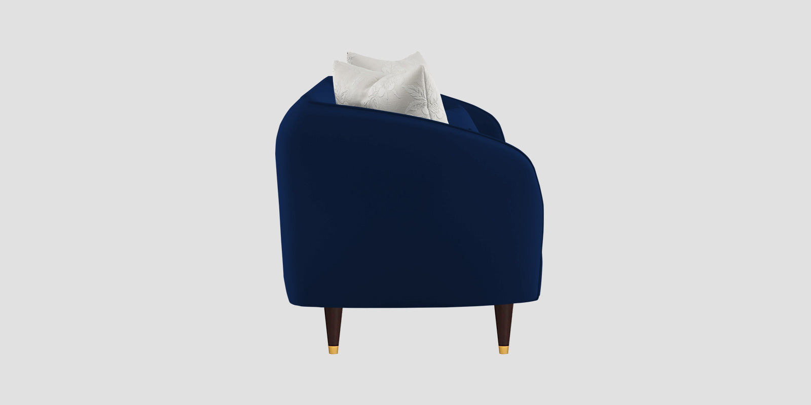 Hairo Velvet 3 Seater Sofa In Imperial Blue Colour - Febonic Living