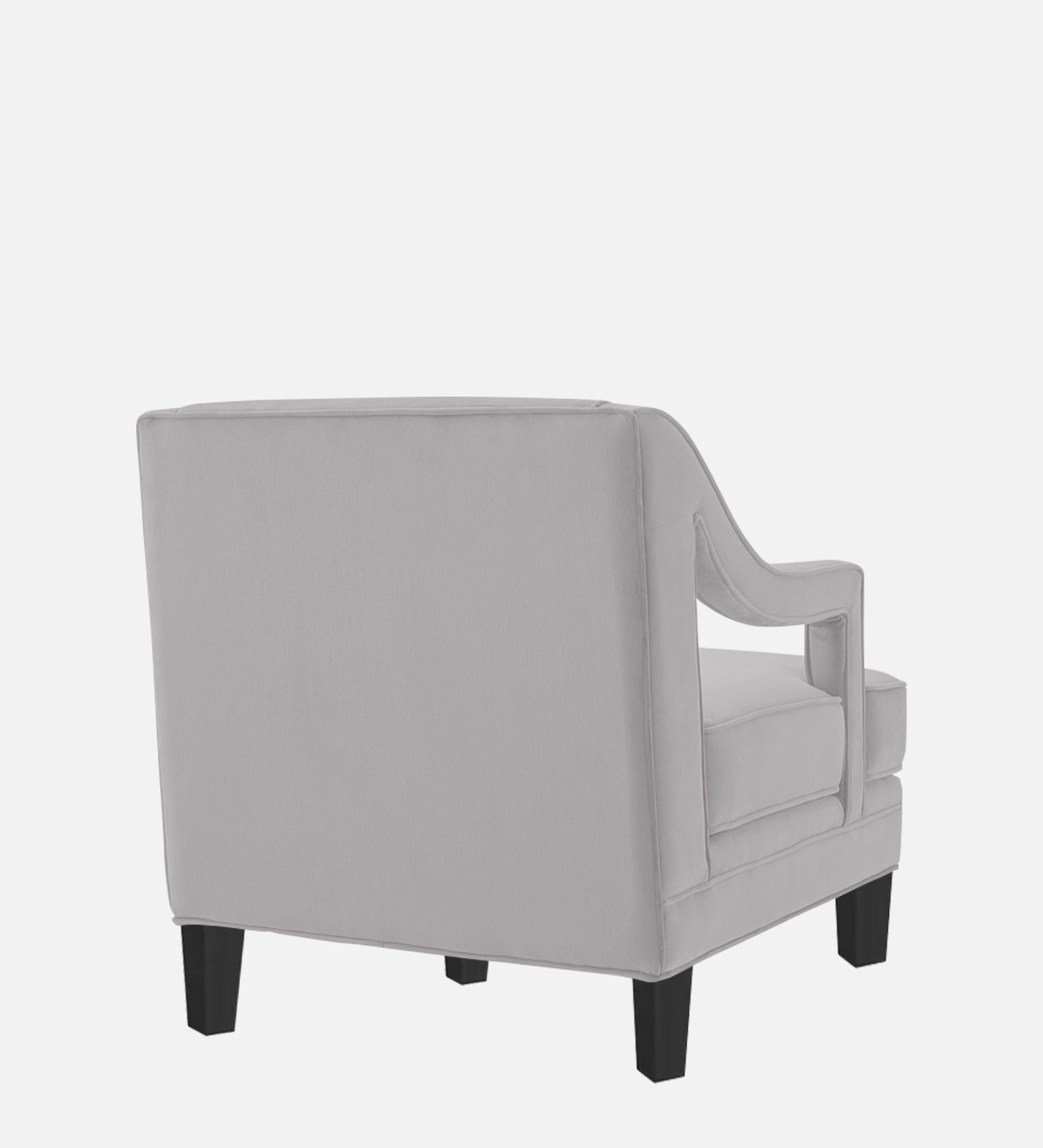 Daffy Velvet 1 Seater Sofa In Concrete Grey Colour - Febonic Living
