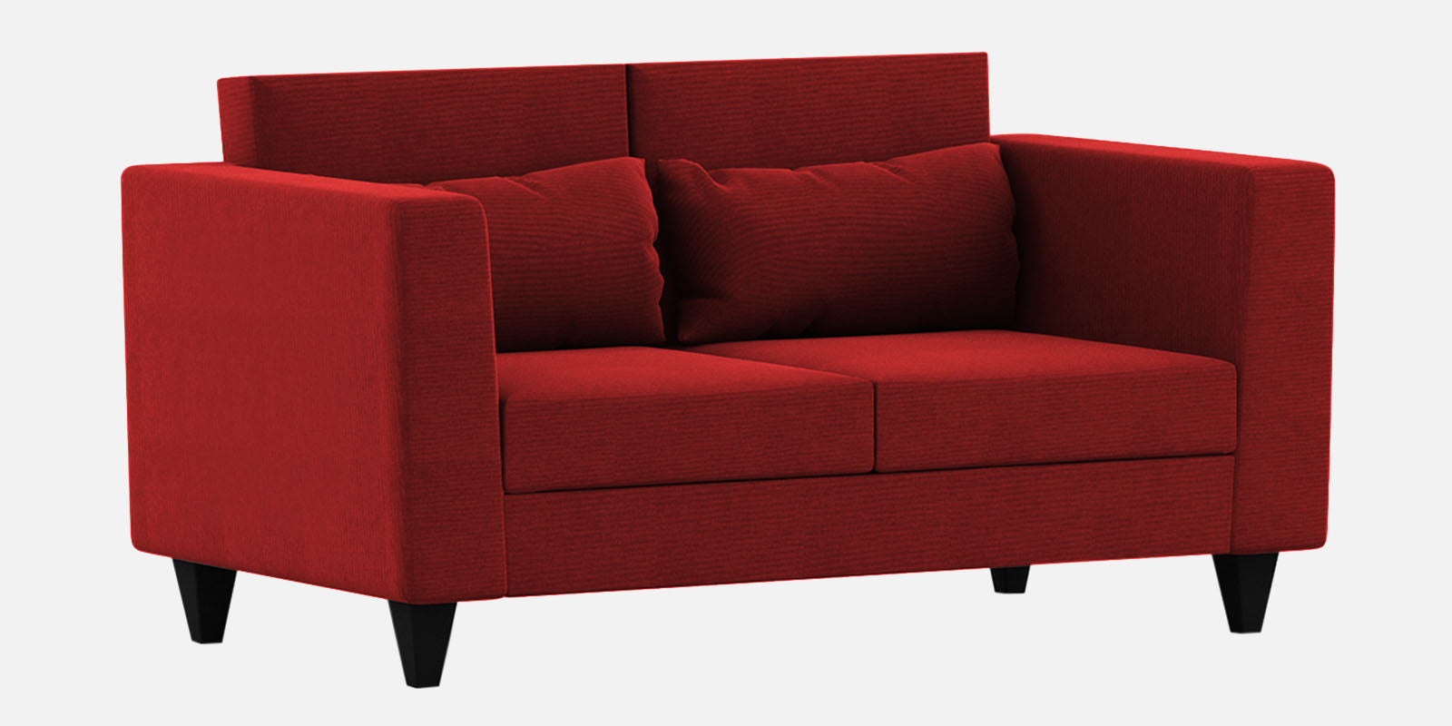 Nipul Fabric 2 Seater Sofa In Blood Maroon Colour - Febonic Living