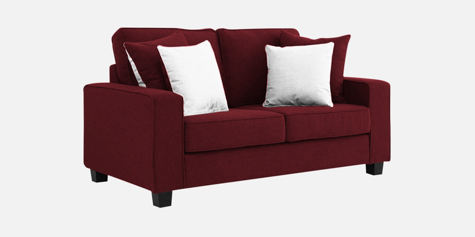 Ladybug Fabric 2 Seater Sofa In Blood Maroon Colour - Febonic Living