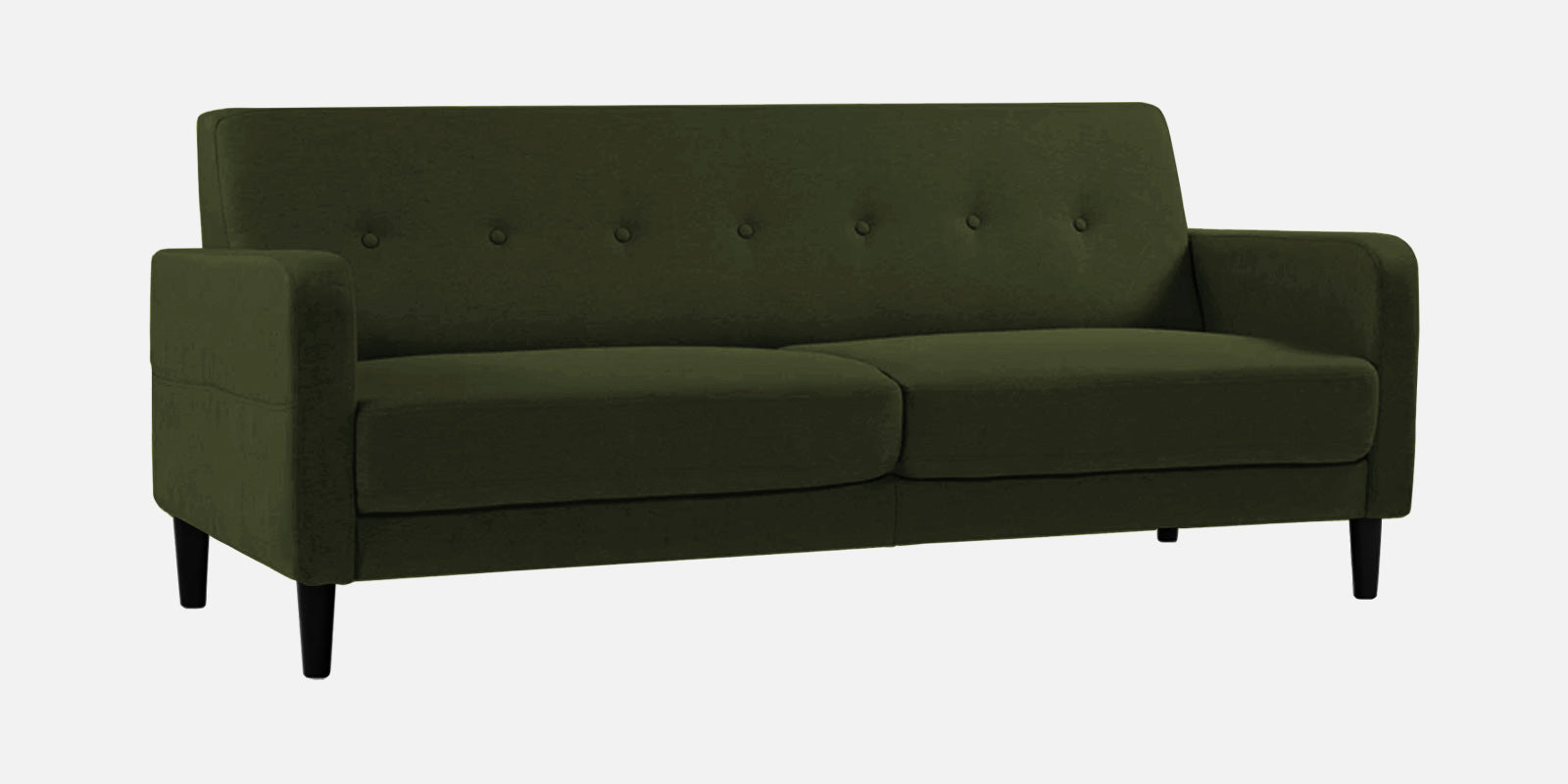 Marq Fabric 3 Seater Sofa In Olive Green Colour - Febonic Living
