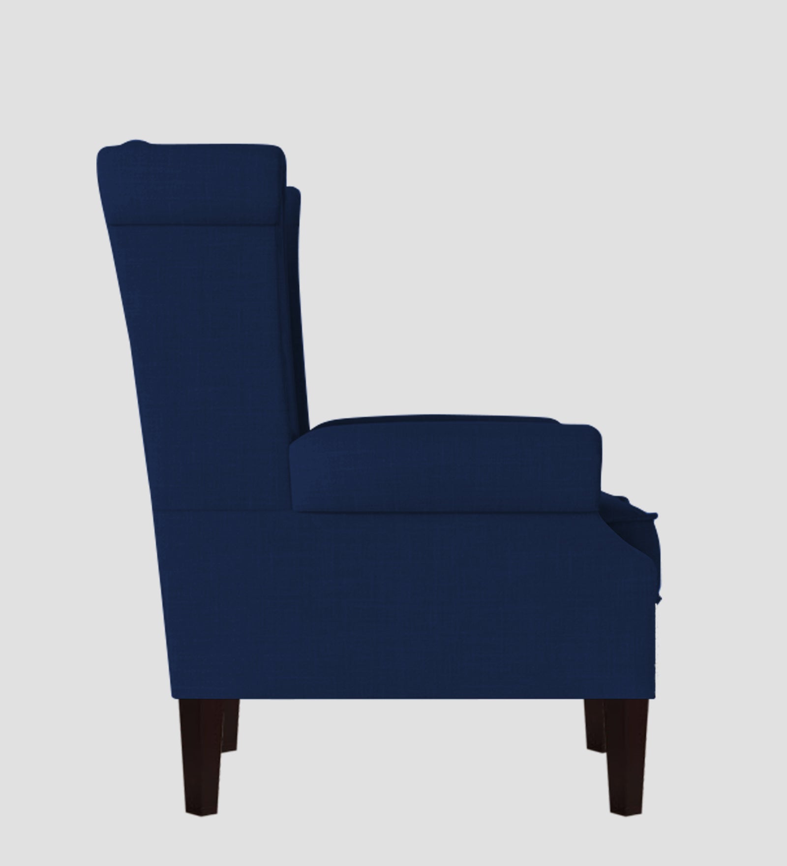Neyub Fabric Wing Chair In Royal Blue Colour - Febonic Living