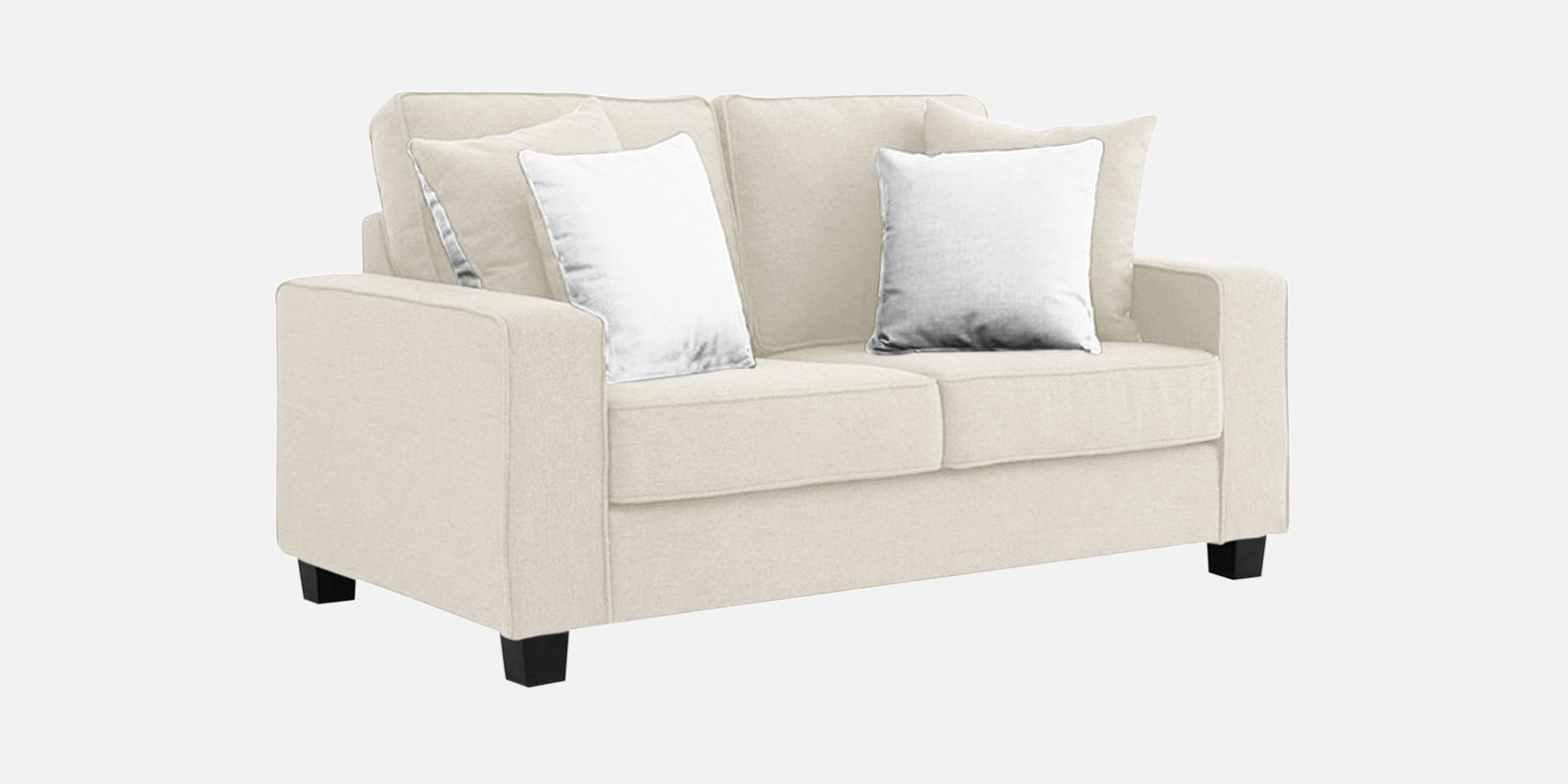 Ladybug Fabric 2 Seater Sofa In Ivory Cream Colour - Febonic Living