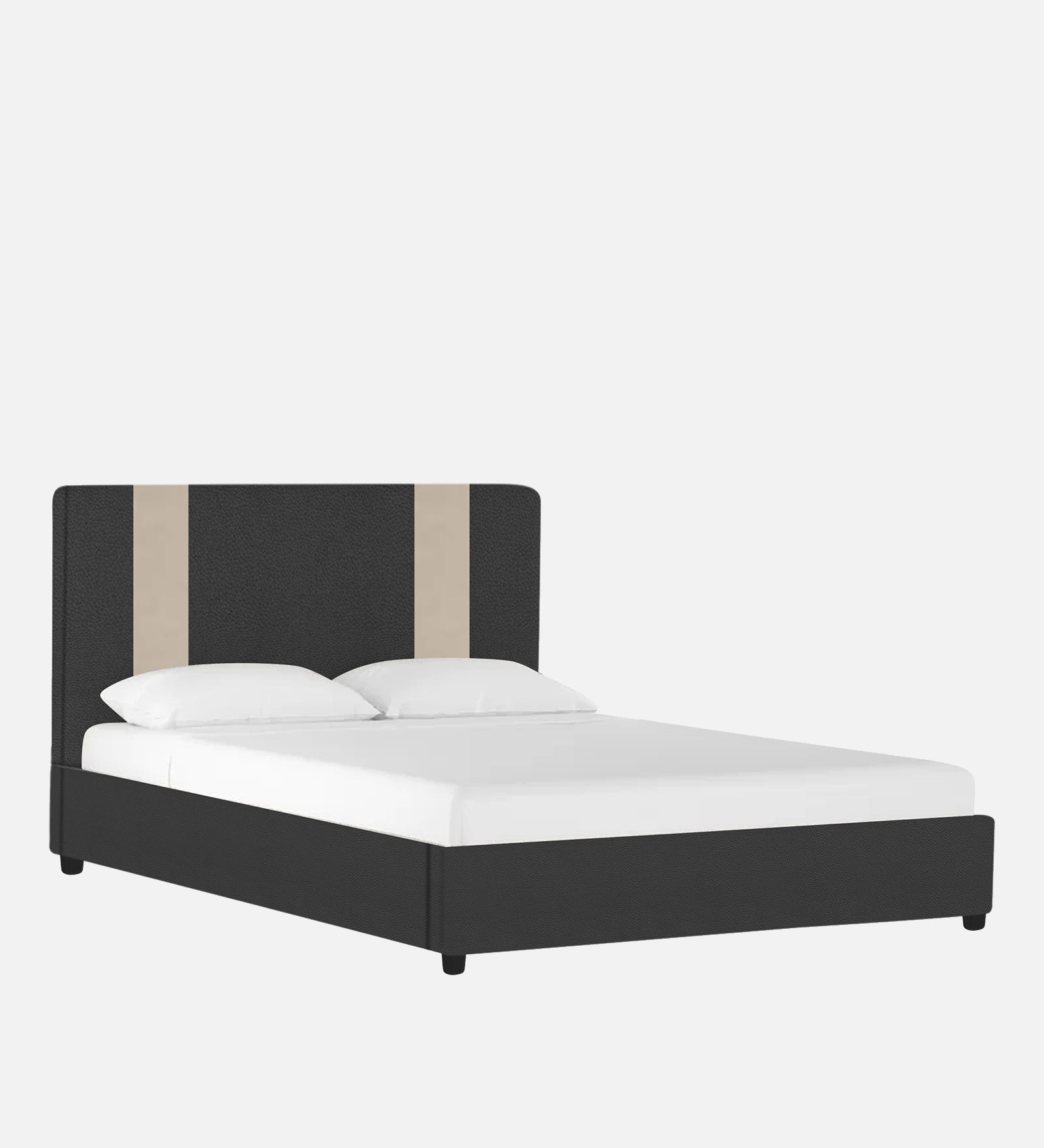 Alisha Leather King Size Bed in Grey Colour - Febonic Living