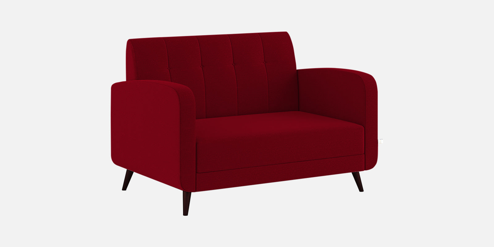 Wiki Velvet 2 Seater Sofa In Cherry Red Colour - Febonic Living