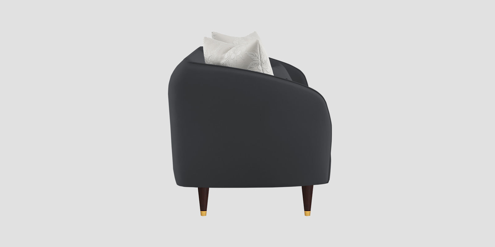 Hairo Velvet 3 Seater Sofa In Davy Grey Colour