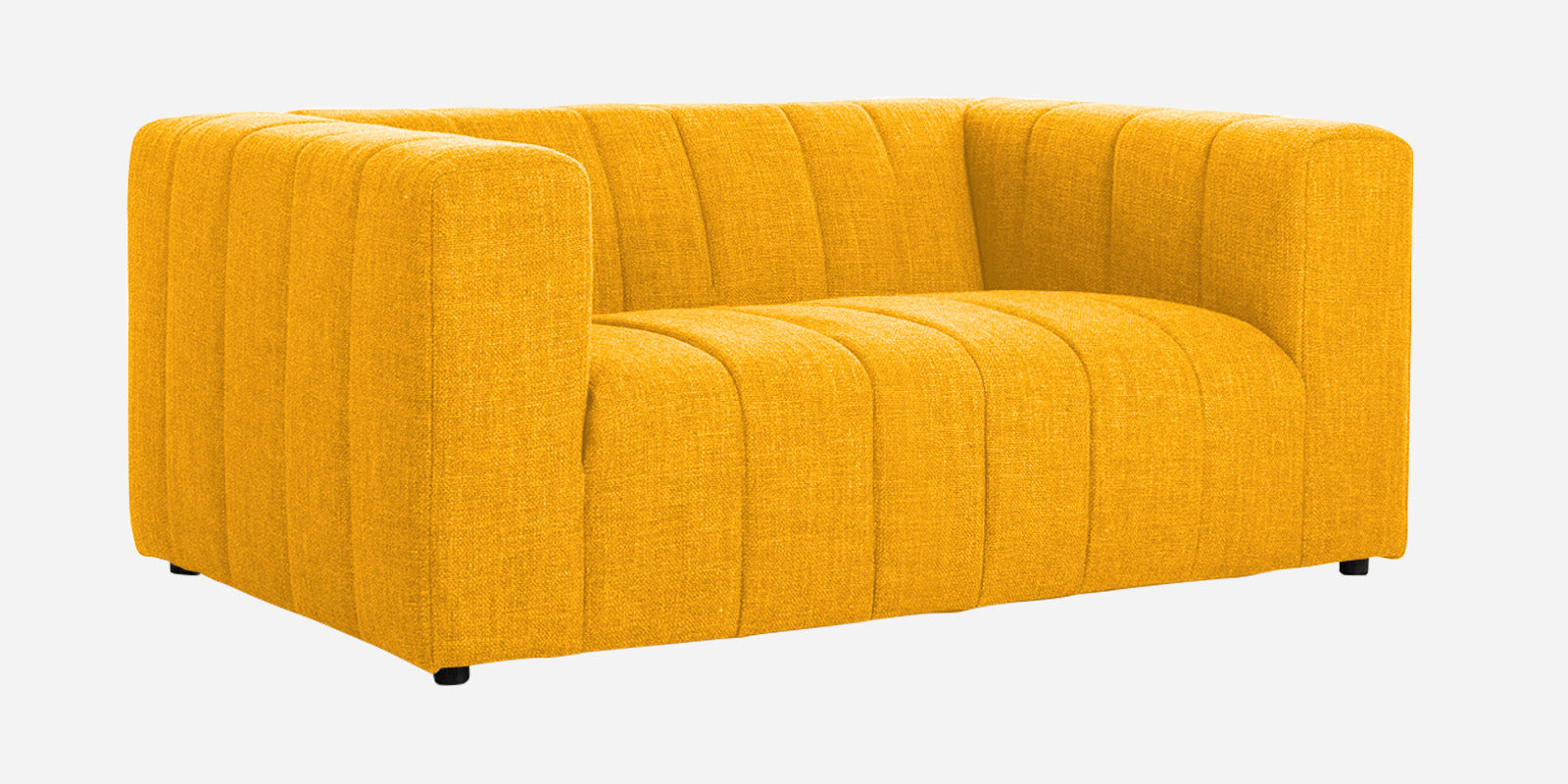 Lara Fabric 2 Seater Sofa in Bold Yellow Colour