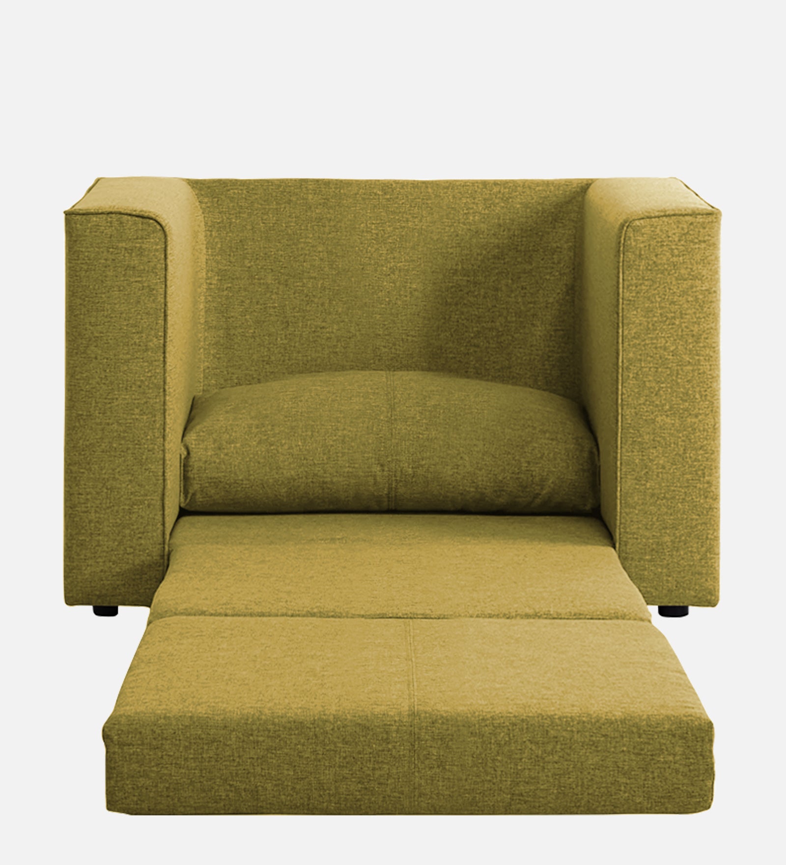 Kenia Fabric 1 Seater Foldable Sofa Cum Bed In Parrot Green Colour - Febonic Living