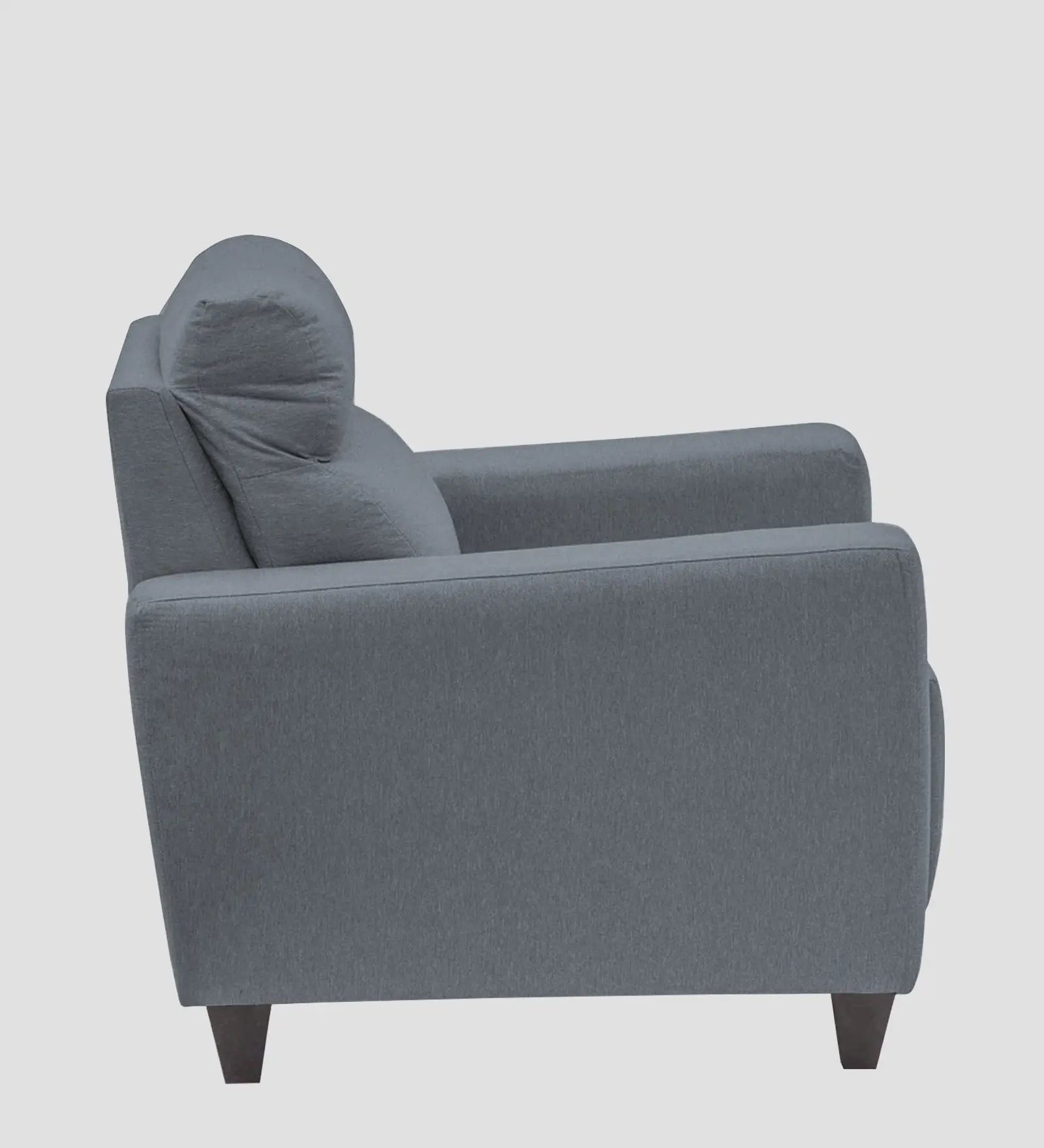 Burban Fabric 1 Seater Sofa In Winter Grey Colour Febonic Living