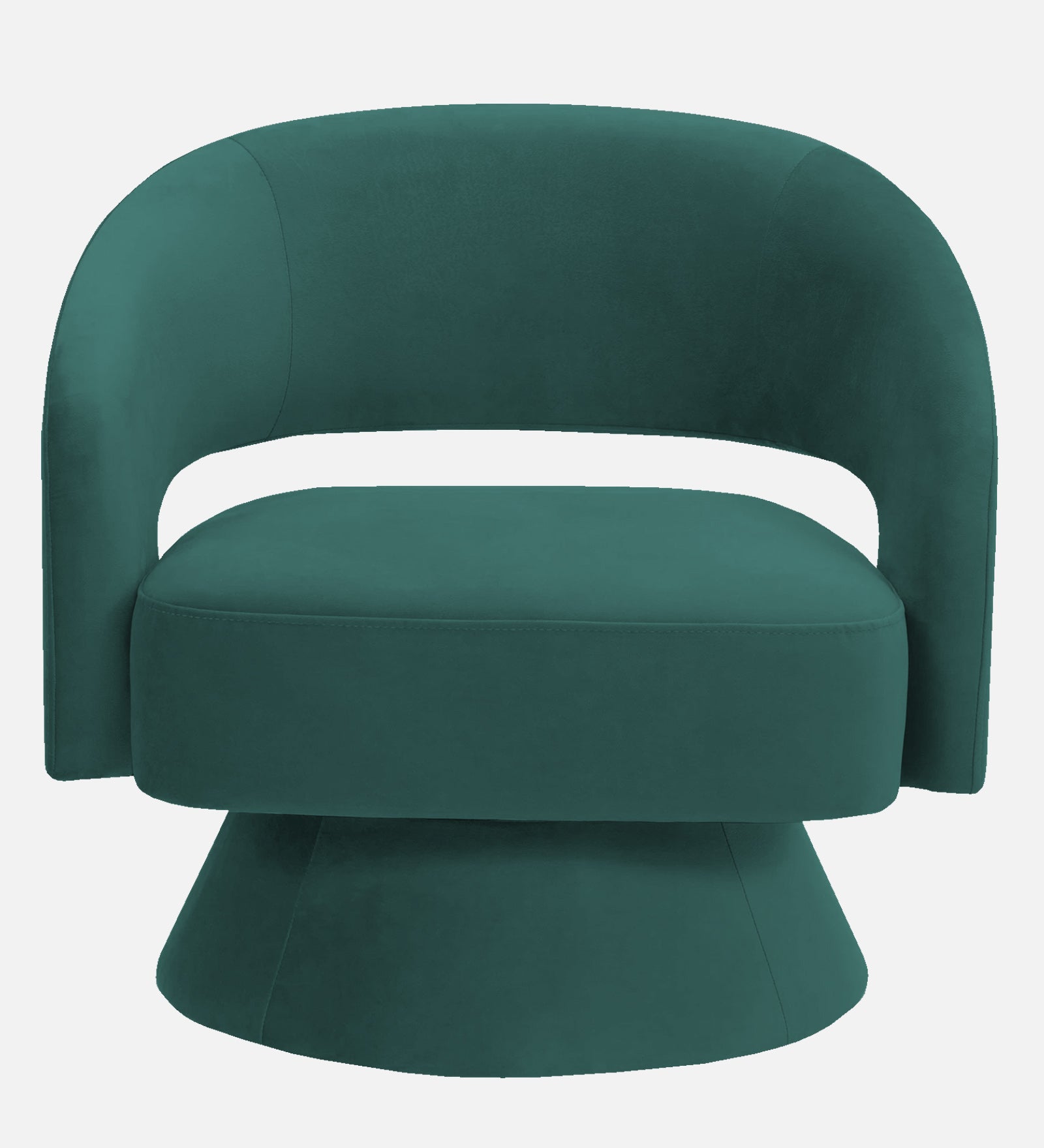 Pendra Velvet Swivel Chair In Pine Green Colour - Febonic Living