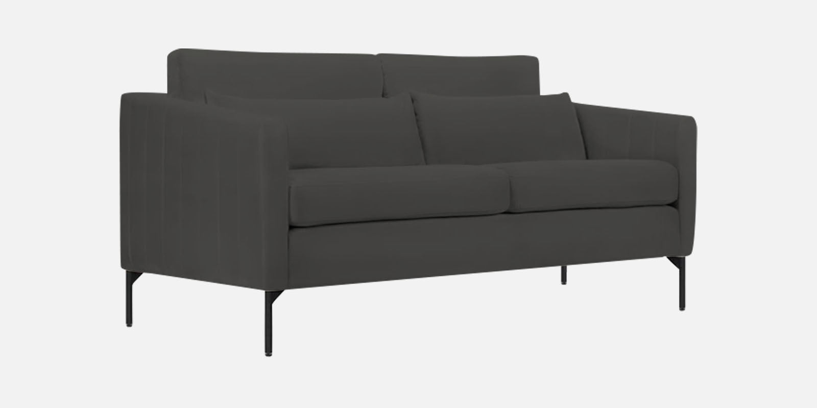 Haru Velvet 2 Seater Sofa In Hory Grey Colour