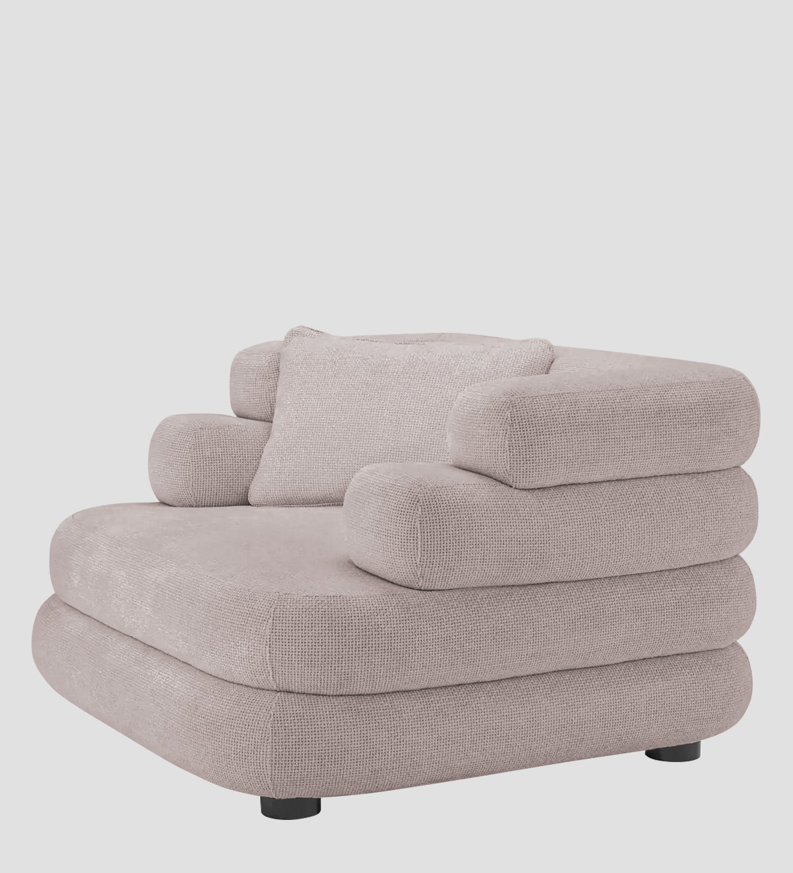 Wener Fabric 1 Seater Sofa In Almond Beige Colour - Febonic Living