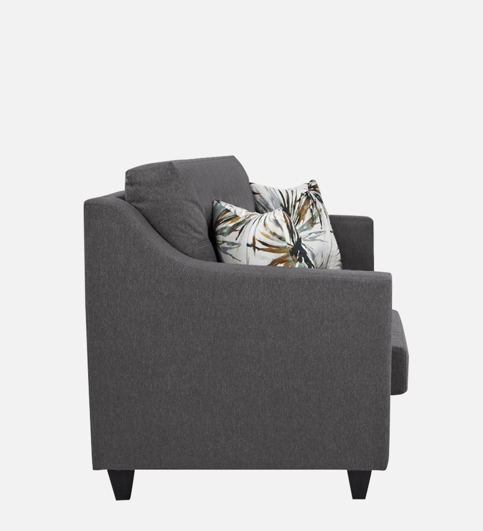 Welly Fabric 1 Seater Sofa In Sudo Grey Colour - Febonic Living