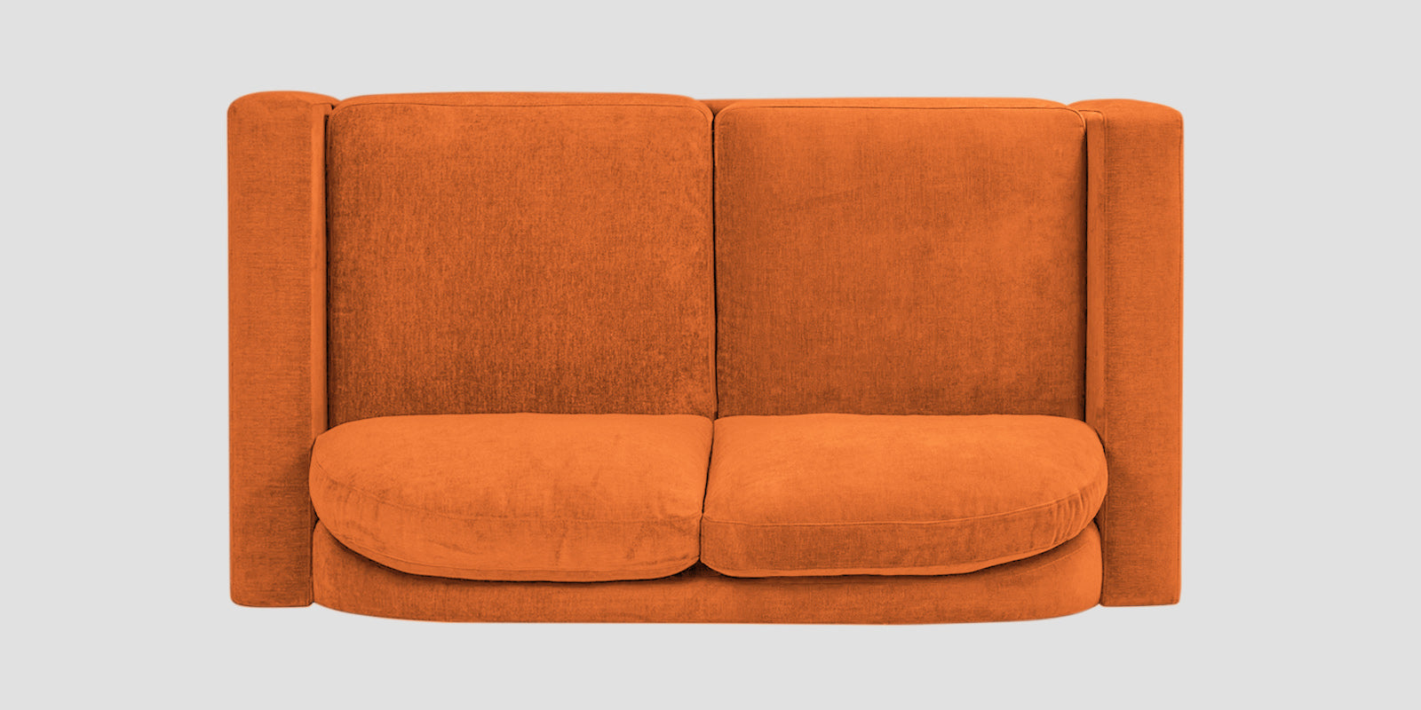 Dara Fabric 2 Seater Sofa In Vivid Orange Colour - Febonic Living