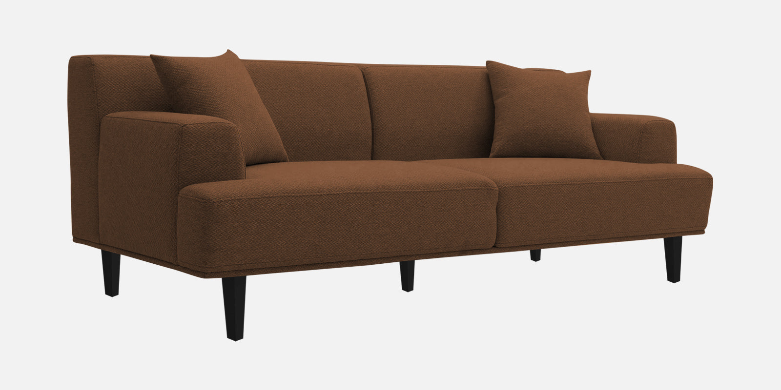 Cobby Fabric 3 Seater Sofa In Chestnut Brown Colour - Febonic Living