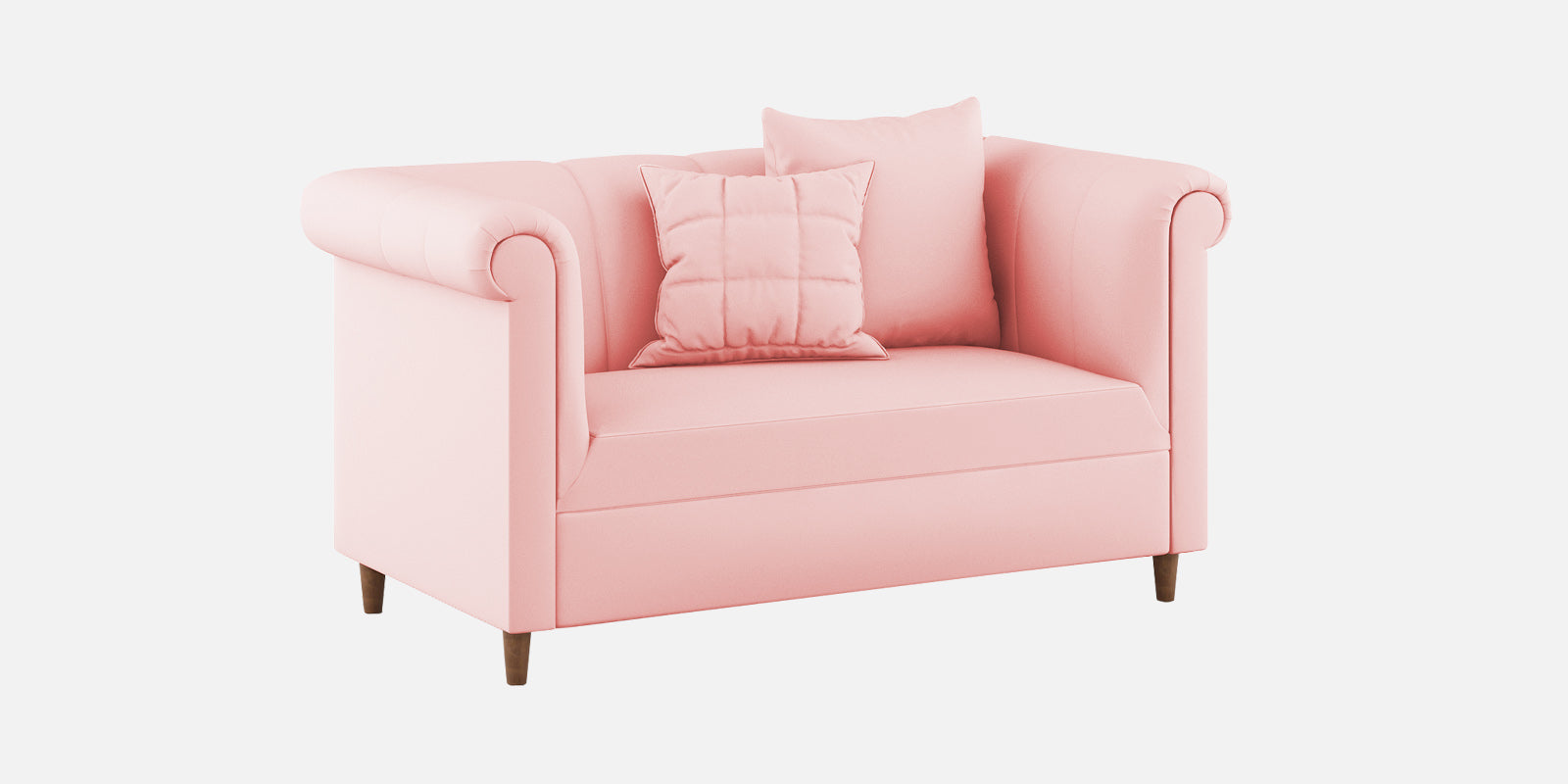Rubi Velvet 2 Seater Sofa In Millennial Pink Colour - Febonic Living
