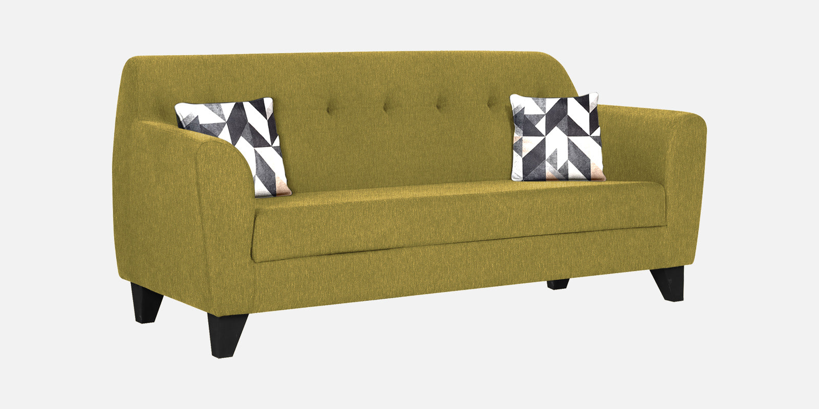 Melaan Fabric 3 Seater Sofa In Parrot Green Colour - Febonic Living