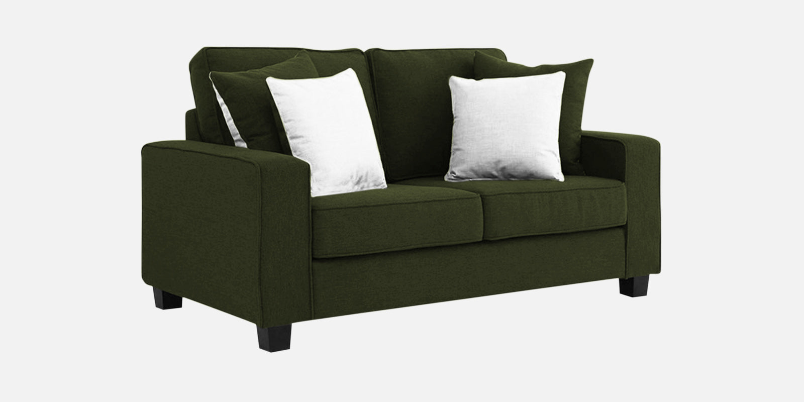 Ladybug Fabric 2 Seater Sofa In Olive Green Colour - Febonic Living