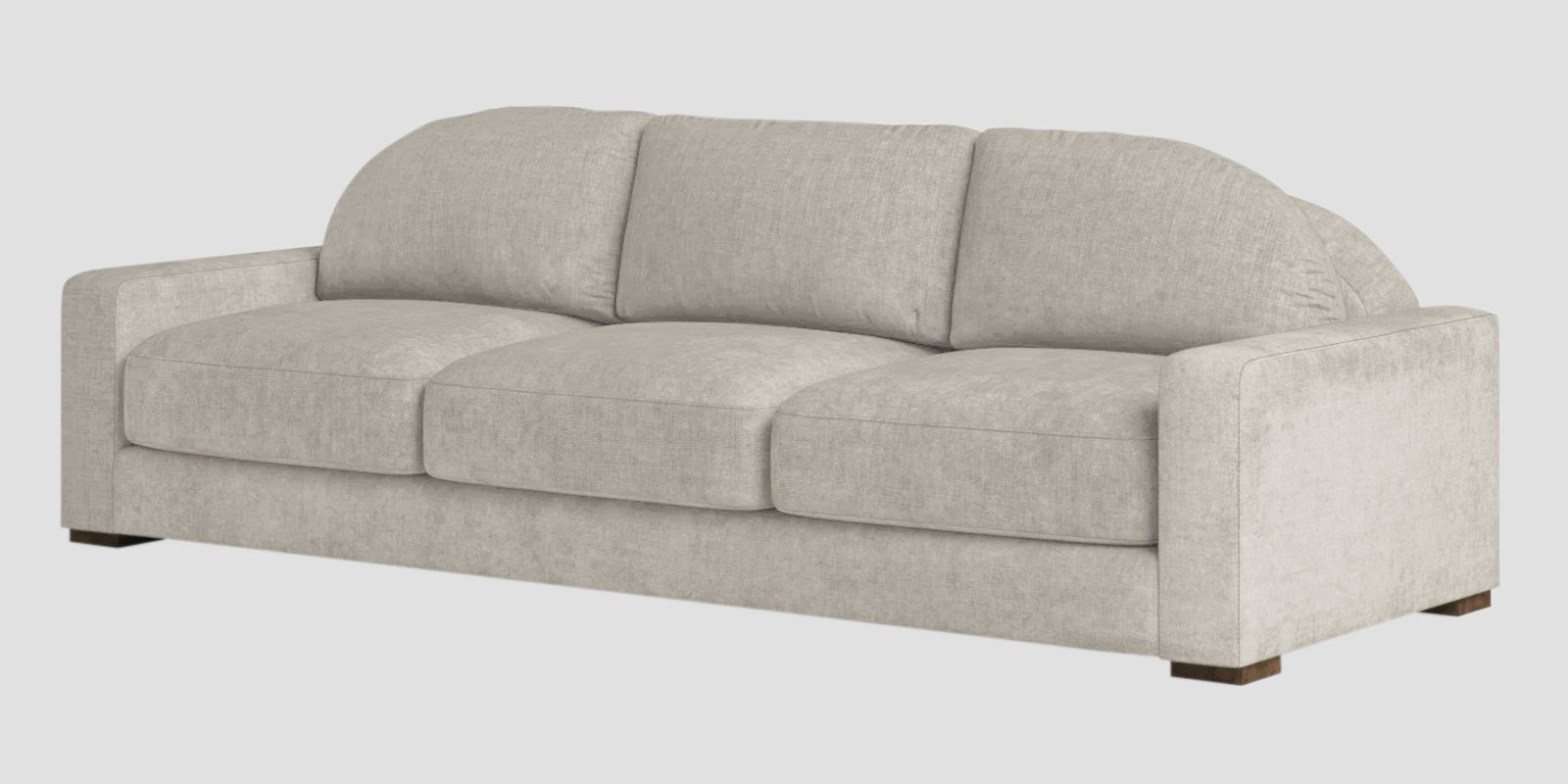Dara Fabric 3 Seater Sofa In Ash Grey Colour - Febonic Living