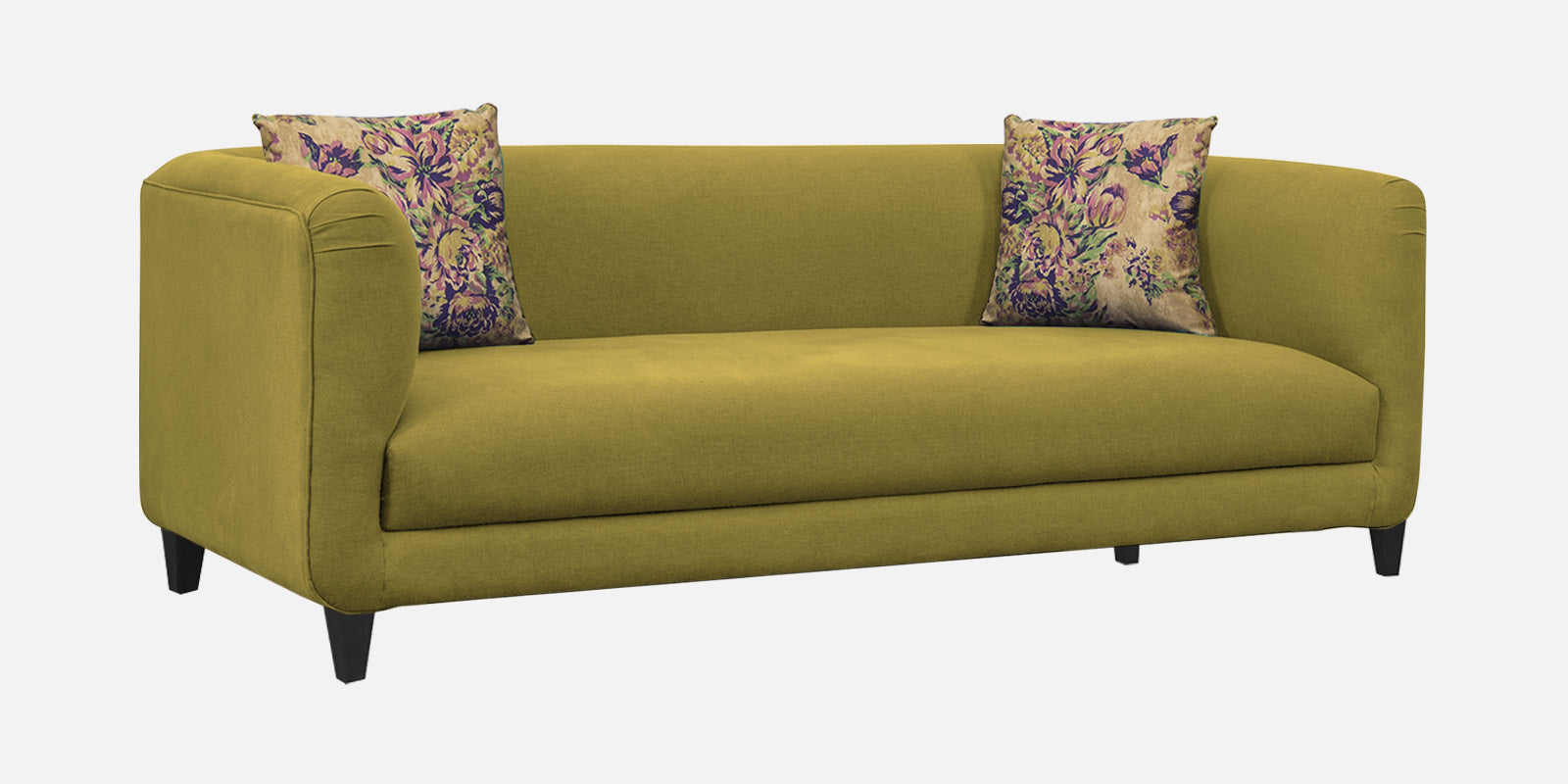 Niki Fabric 3 Seater Sofa In Parrot Green Colour - Febonic Living