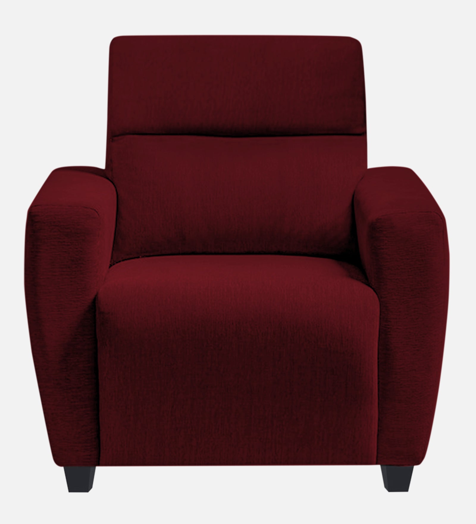 Bakadi Fabric 1 Seater Sofa In Ruby Red Colour - Febonic Living