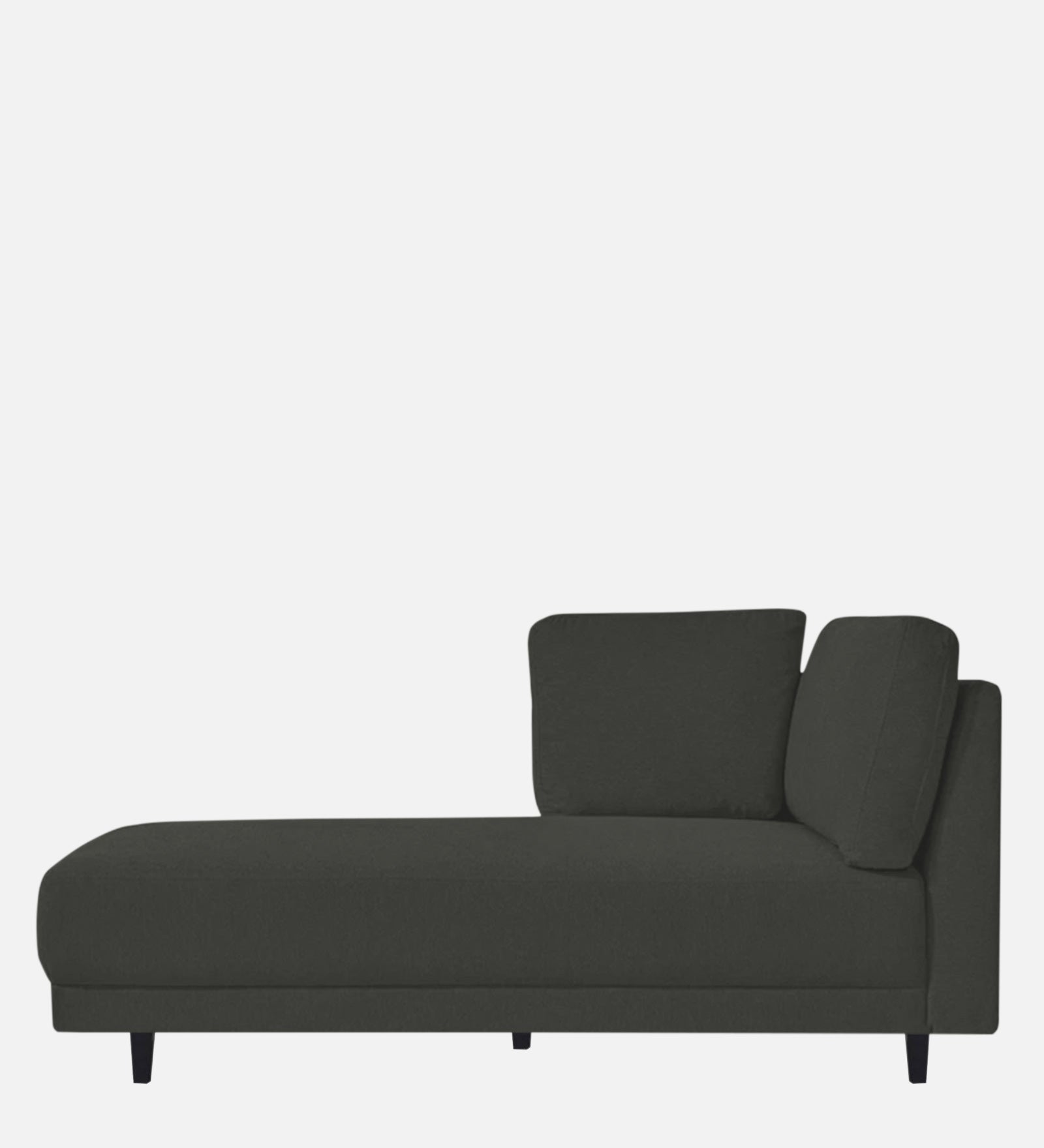 Jonze Velvet LHS Chaise Lounger In Hory Grey Colour - Febonic Living