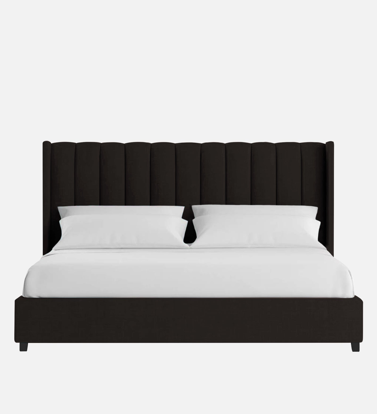 Colina Fabric Queen Size Bed In Cara Brown Colour With Box Storage - Febonic Living