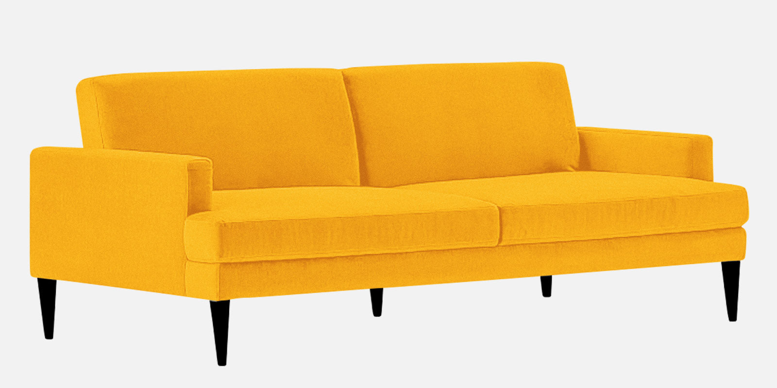 Zoya Fabric 3 Seater Convertible Sofa Cum Bed In Bold Yellow Colour - Febonic Living