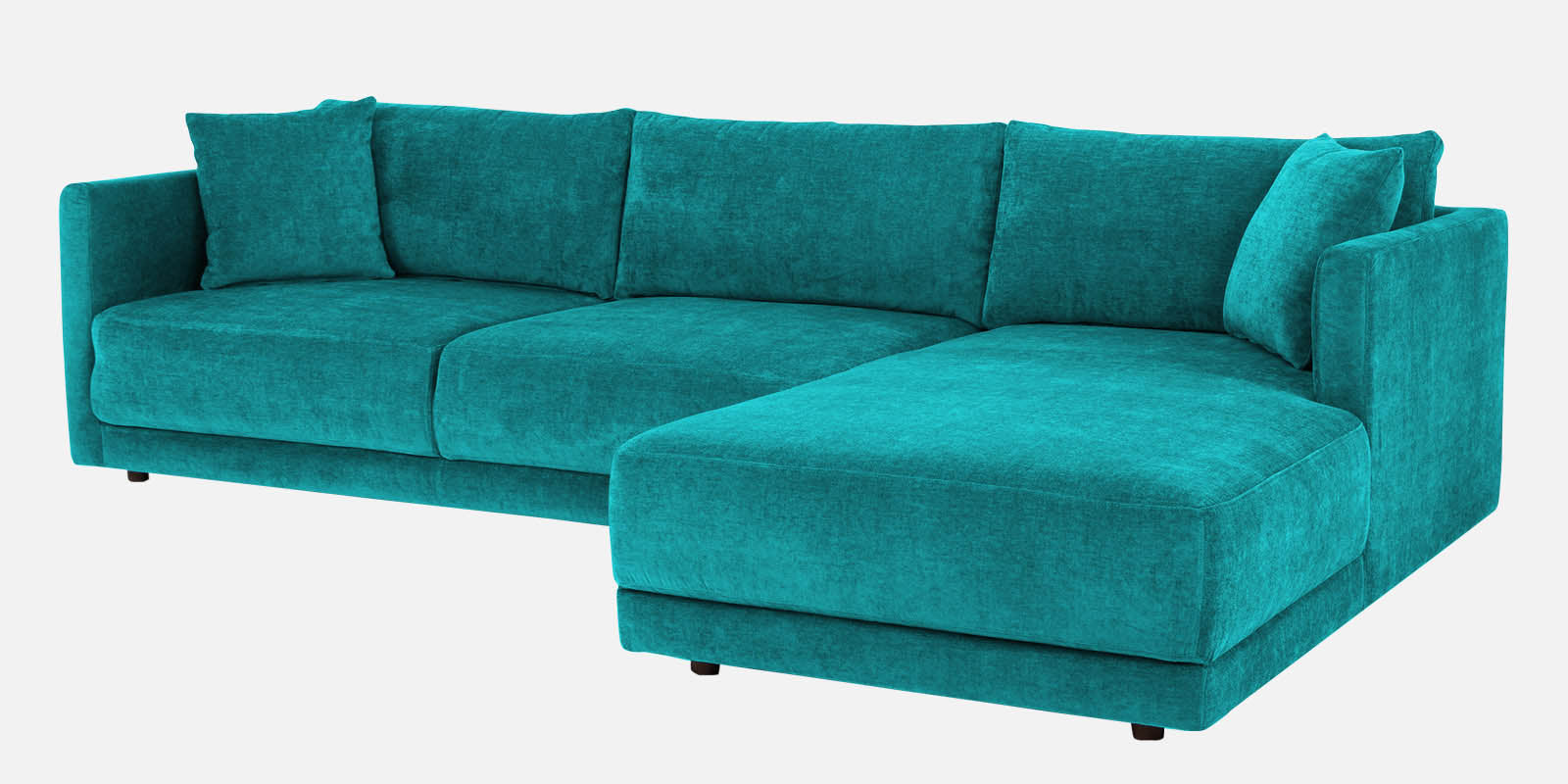 Northern Fabric LHS Sectional Sofa (3+Lounger) In Sea Green Colour - Febonic Living