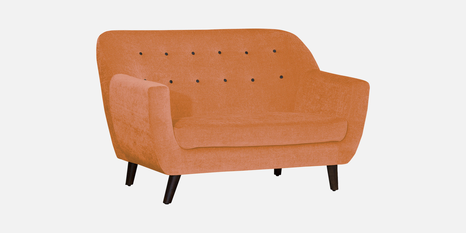 German Fabric 2 Seater Sofa In Dark Orange Colour - Febonic Living
