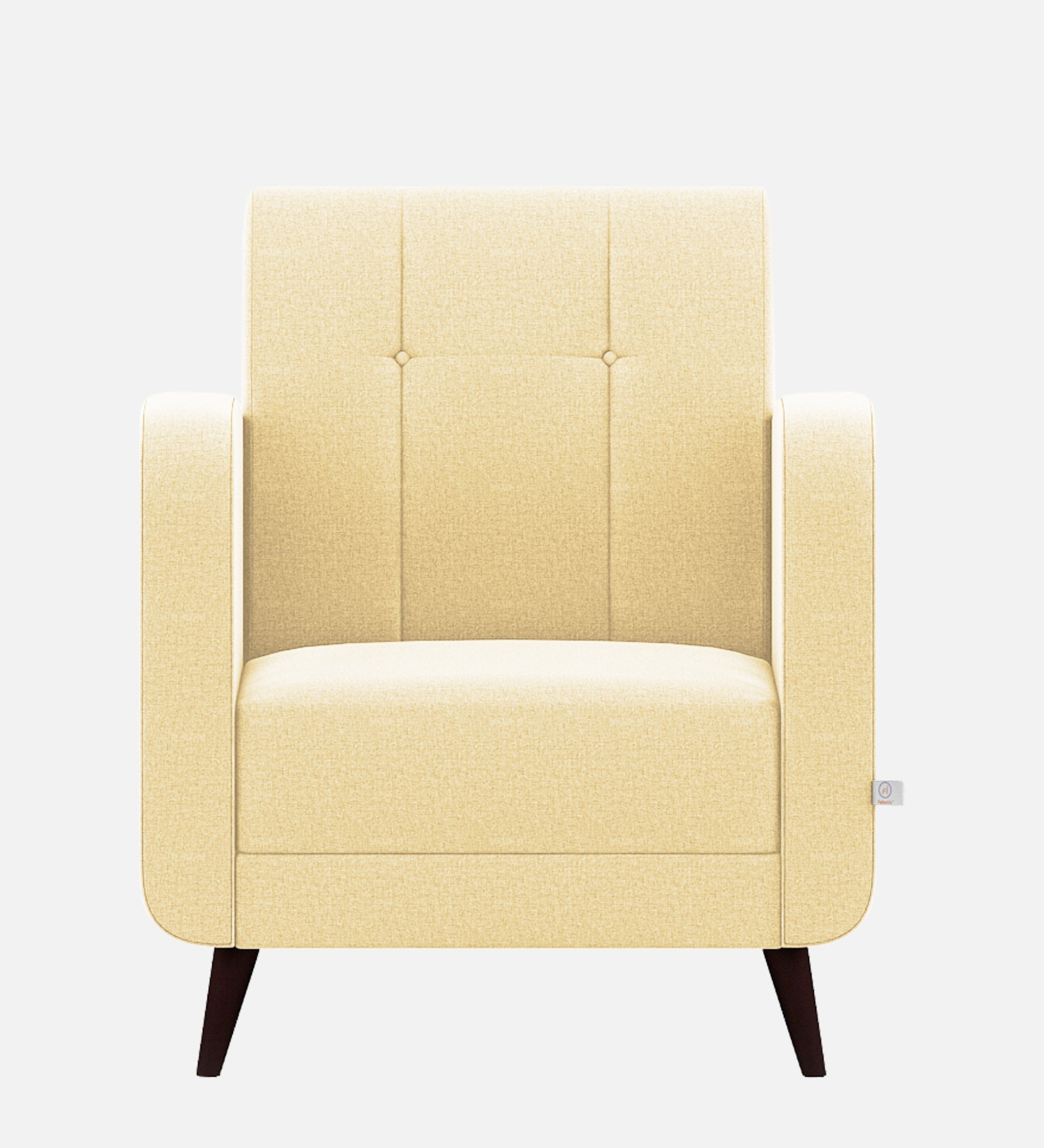 Wiki Velvet 1 Seater Sofa In Sandy Beige Colour - Febonic Living
