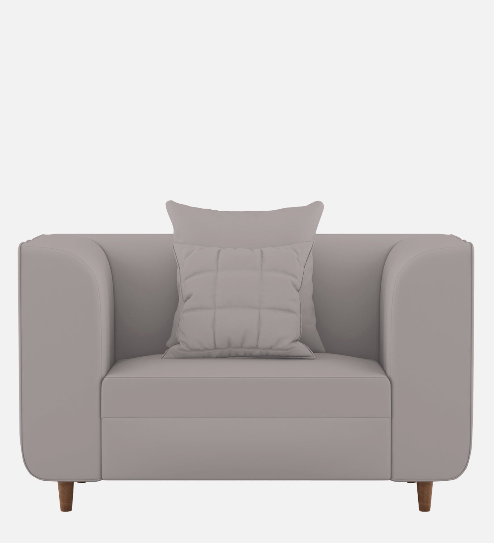 Sumo Velvet 1 Seater Sofa In Pearl Grey Colour - Febonic Living