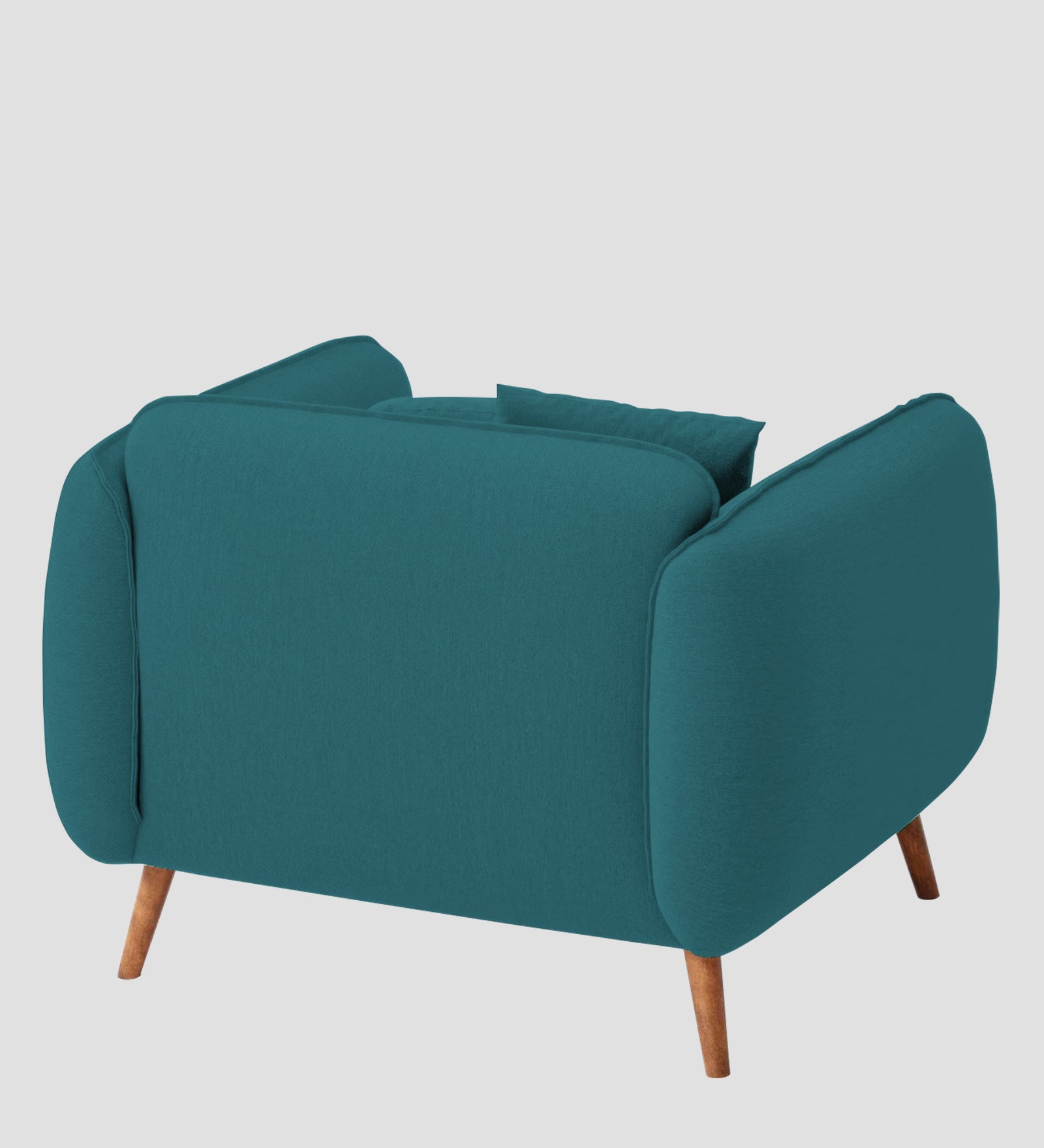 Zia Fabric 1 Seater Sofa In Water Blue Colour