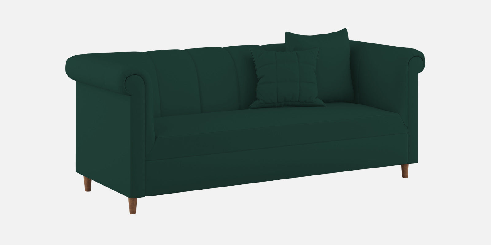 Rubi Velvet 3 Seater Sofa In Forest Green Colour - Febonic Living