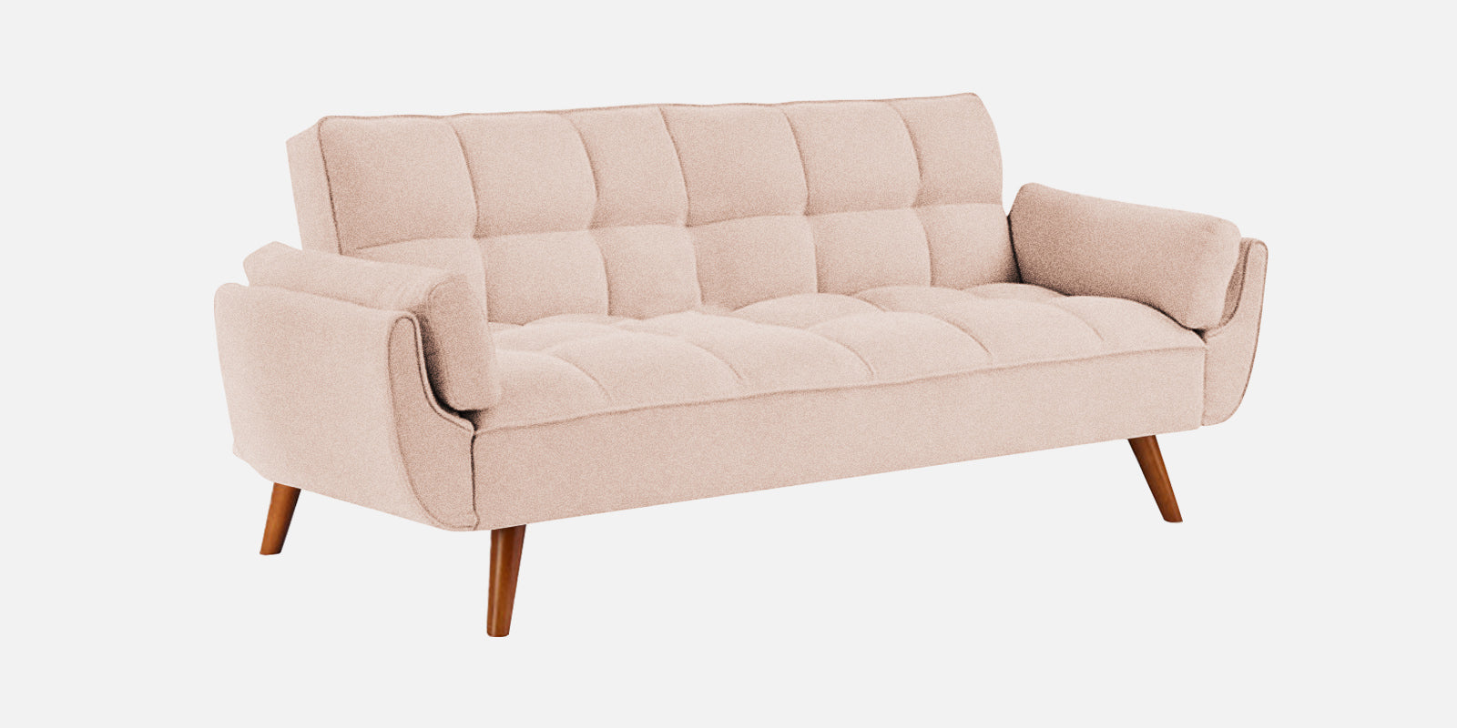 Melano Fabric 3 Seater Convertible Sofa Cum Bed In Woom Beige Colour - Febonic Living