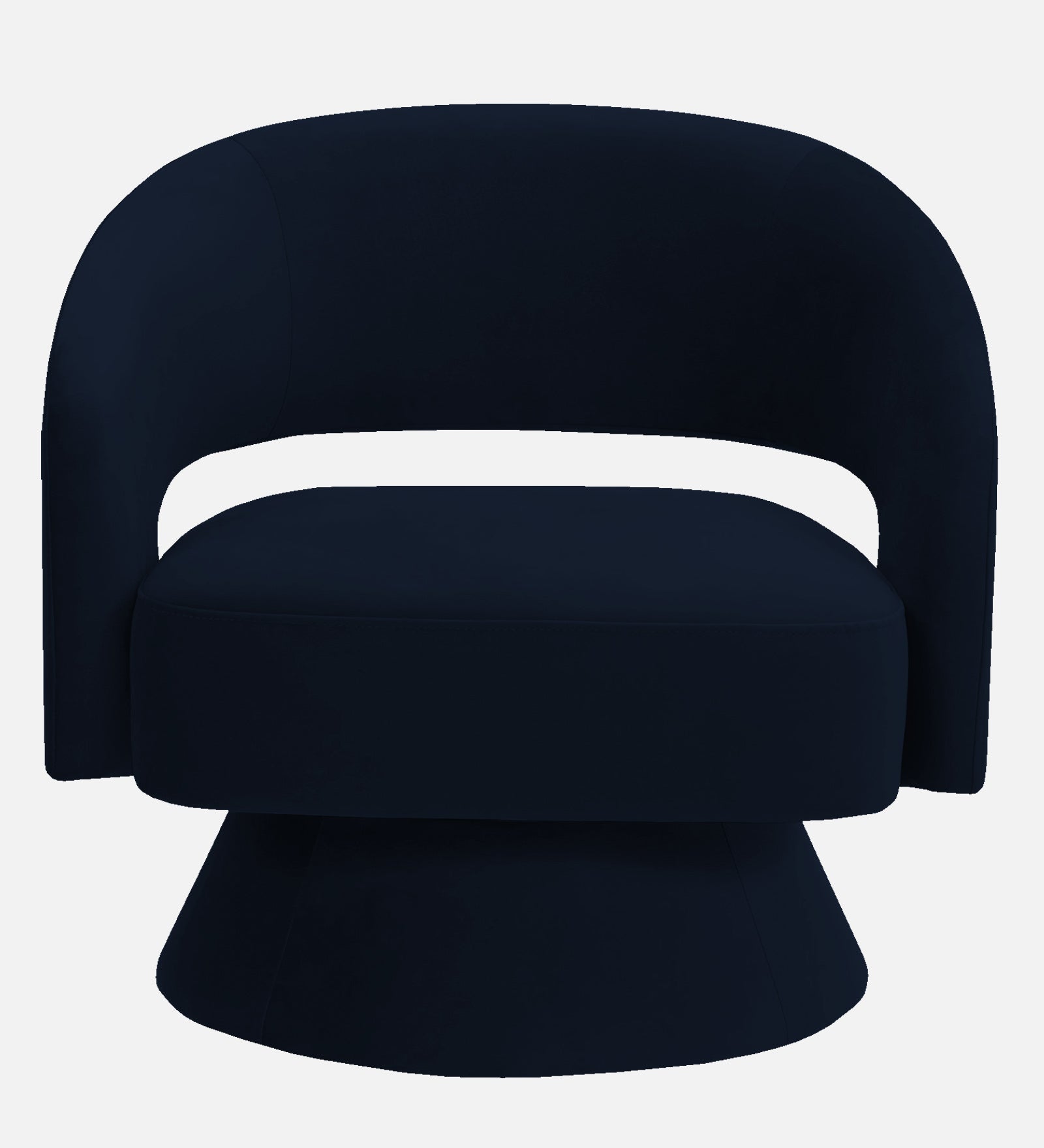 Pendra Velvet Swivel Chair In Dark Blue Colour - Febonic Living