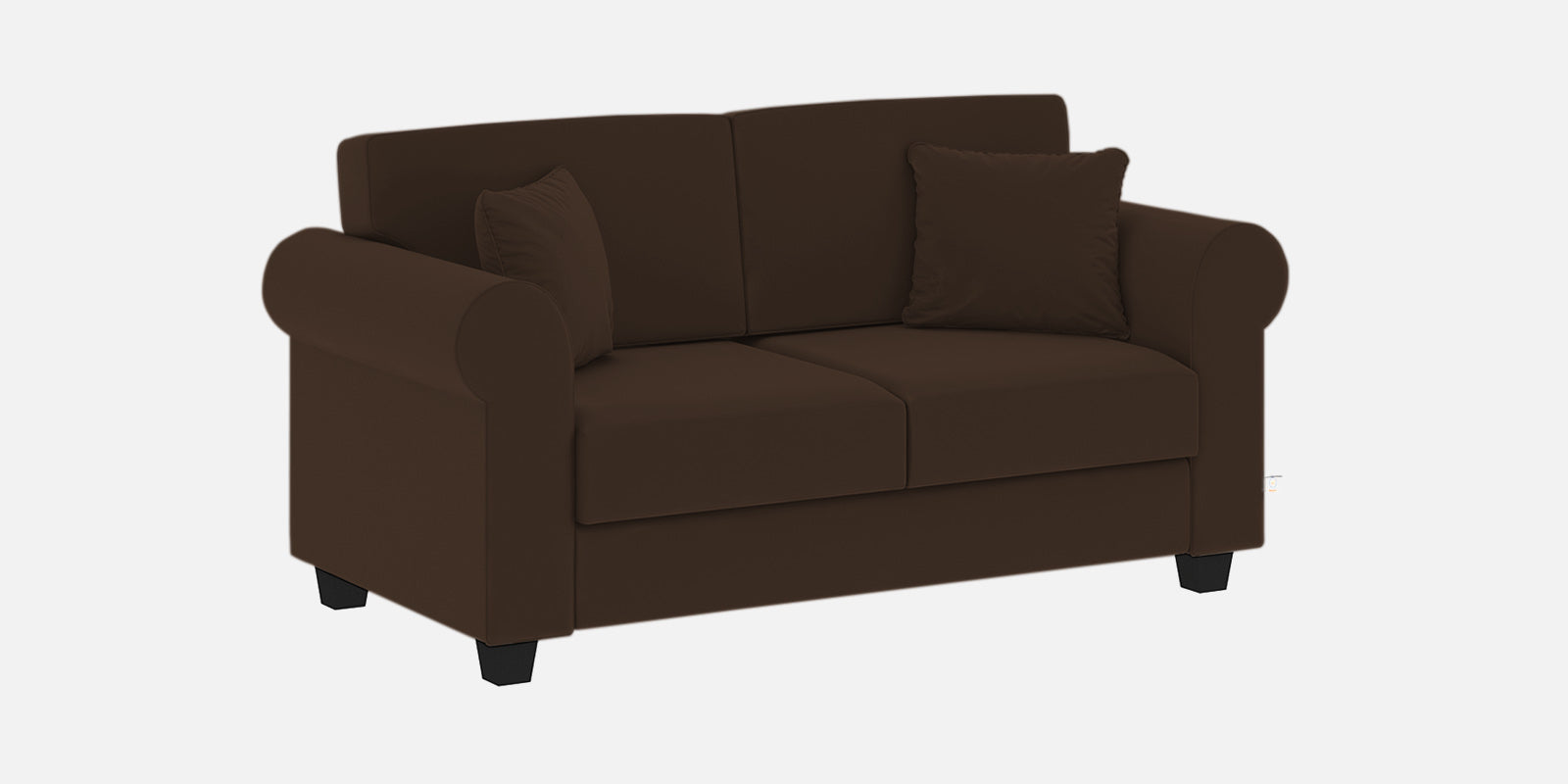 Numonk Velvet 2 Seater Sofa In Chocolate Brown Colour - Febonic Living