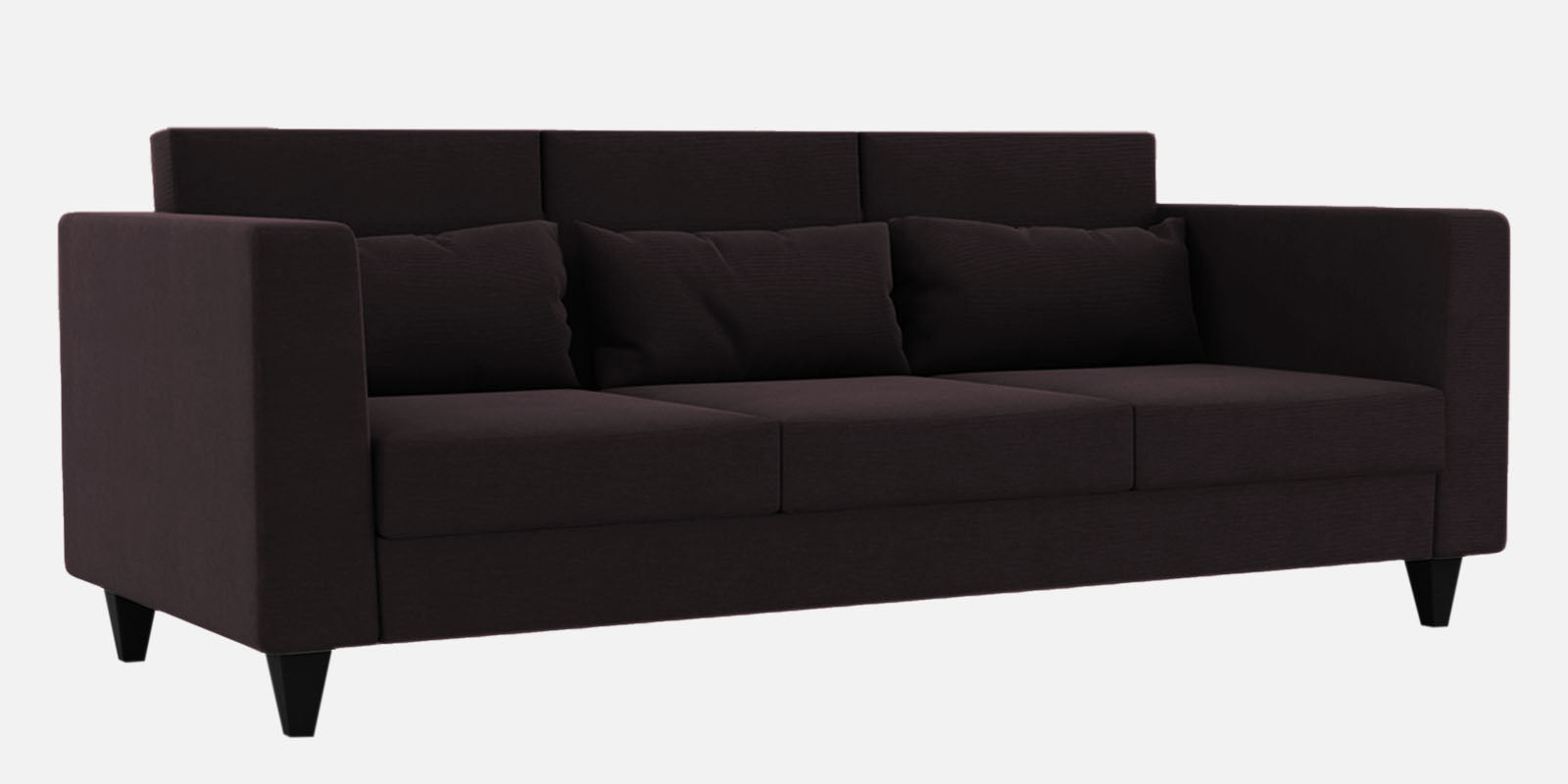 Nipul Fabric 3 Seater Sofa In Cara Brown Colour - Febonic Living