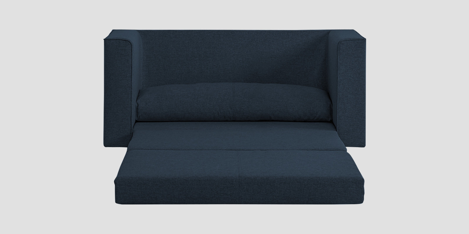 Kenia Fabric 3 Seater Foldable Sofa Cum Bed In Denim Blue Colour - Febonic Living