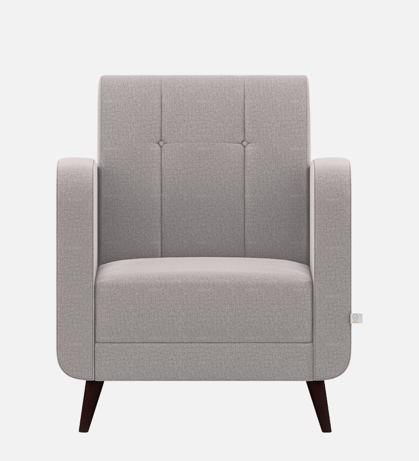 Wiki Velvet 1 Seater Sofa in Pearl Grey Colour